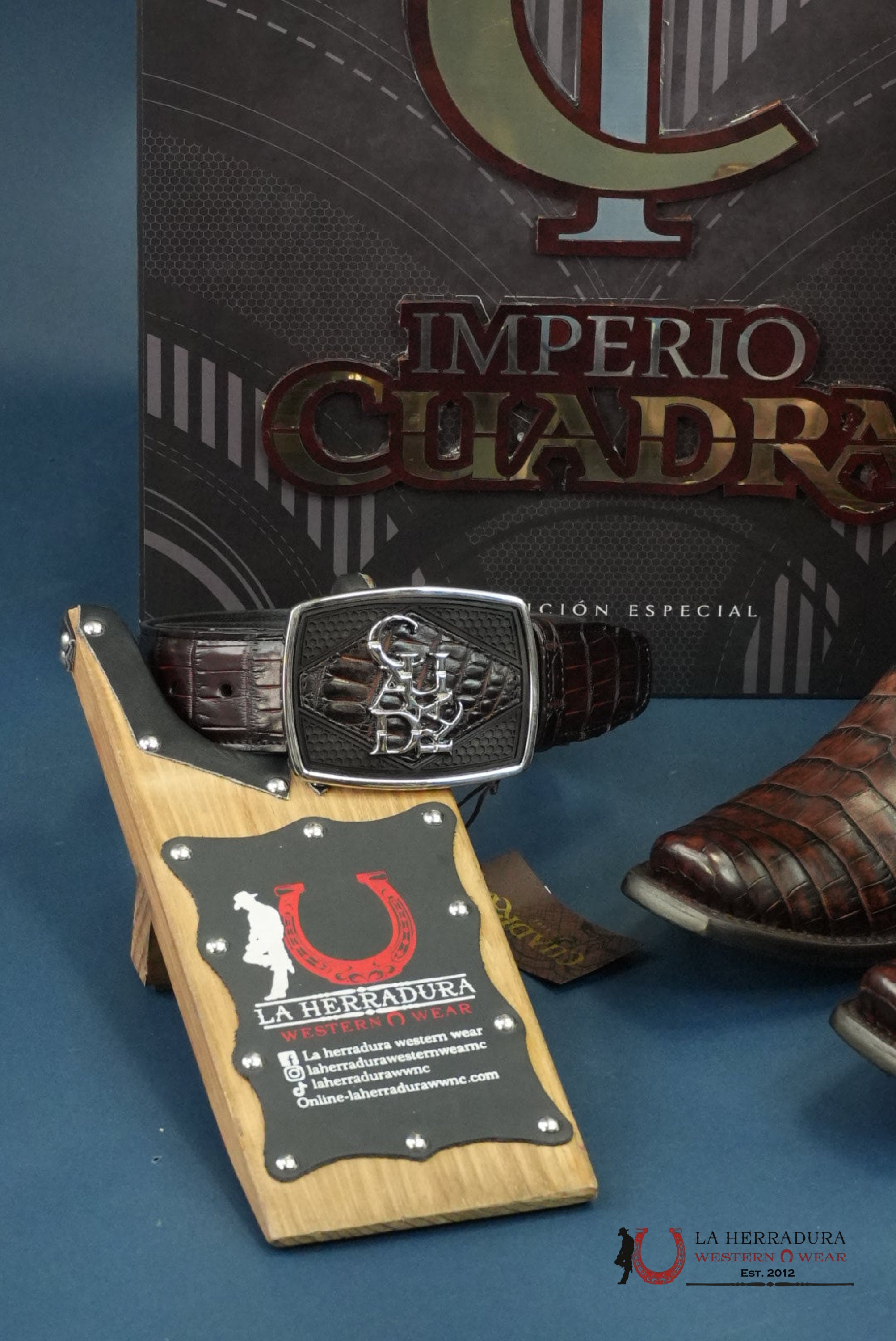 CUADRA IMPERIO BOOTS ALLIGATOR LIMITED EDTION MOKA NARROW SQUARE TOE BOTAS HOMBRES