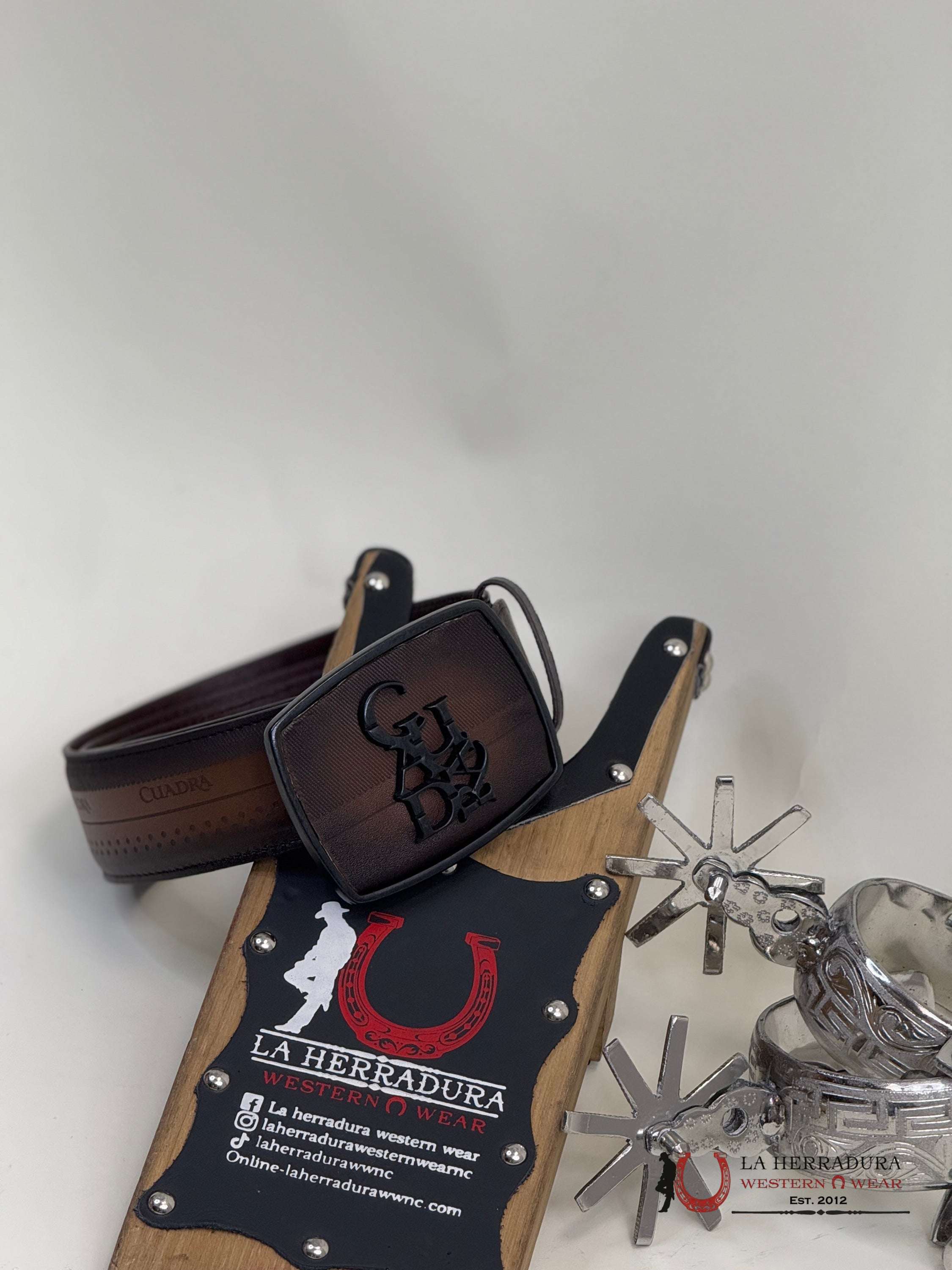 Cuadra Leather Sillero Over Castaño Belt Cinturones Hombres