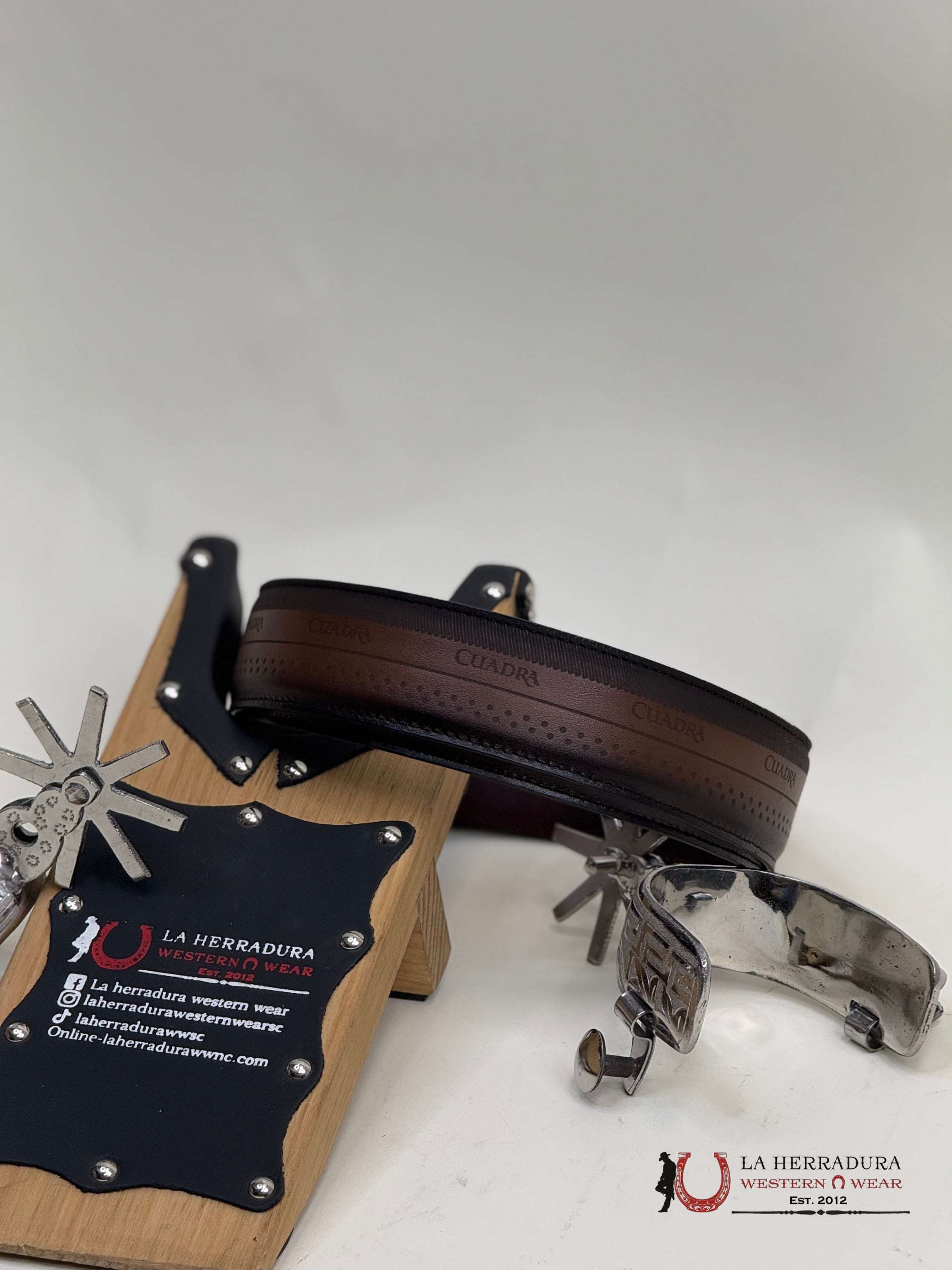 Cuadra Leather Sillero Over Castaño Belt Cinturones Hombres
