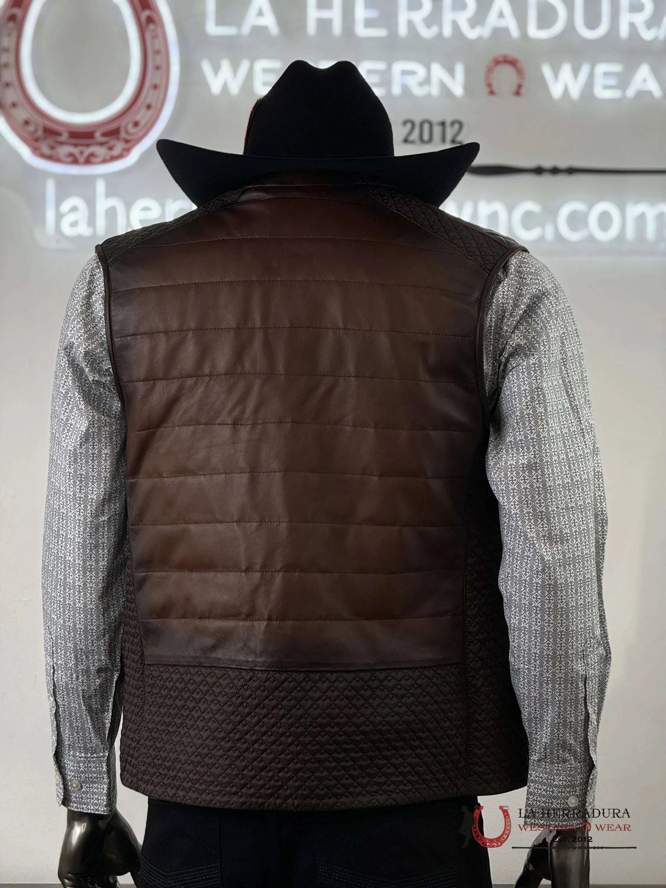 Cuadra Mens Chaleco Cordero Victor Flores Cafe Zipper Ropa Hombres