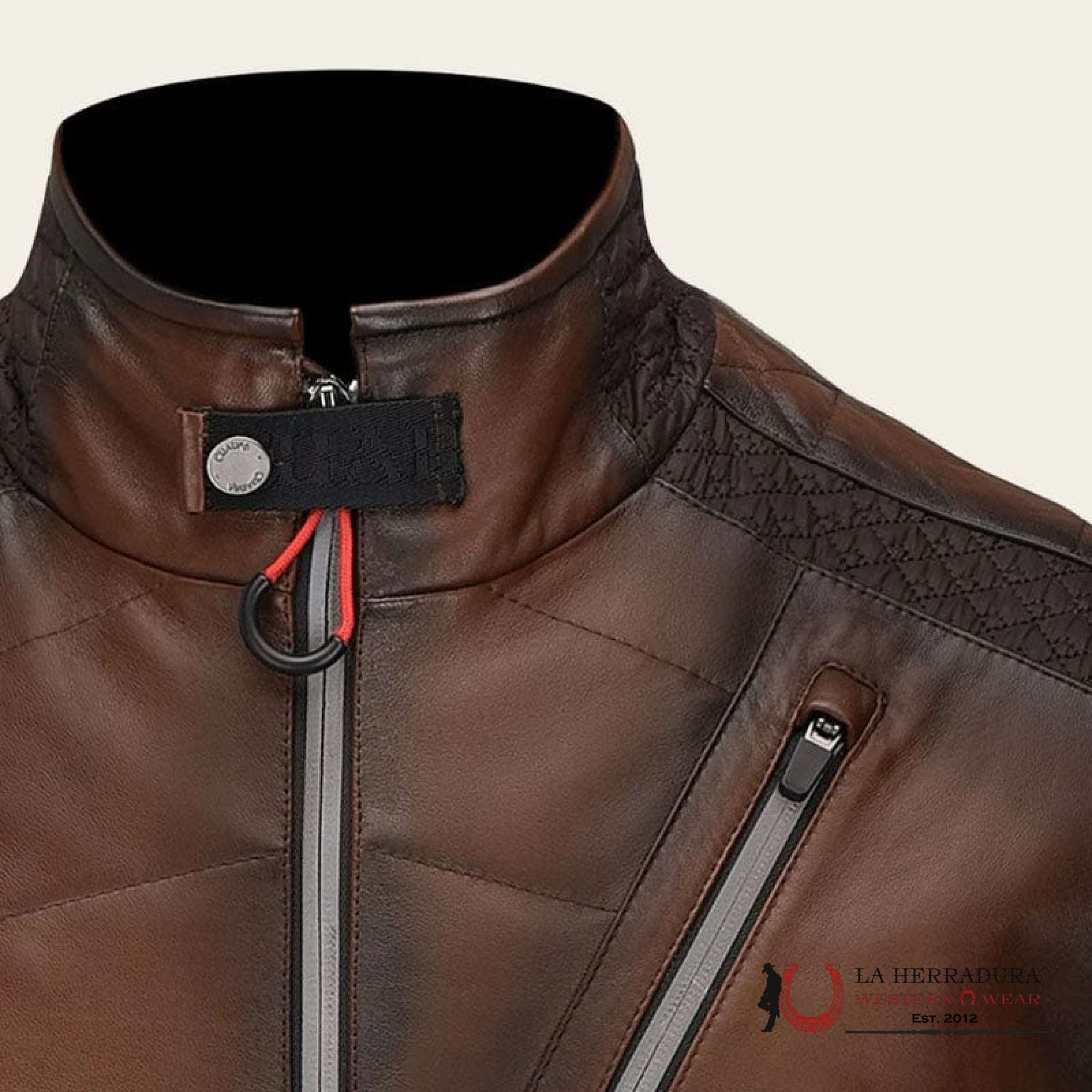 Cuadra Mens Chaleco Cordero Victor Flores Cafe Zipper Ropa Hombres