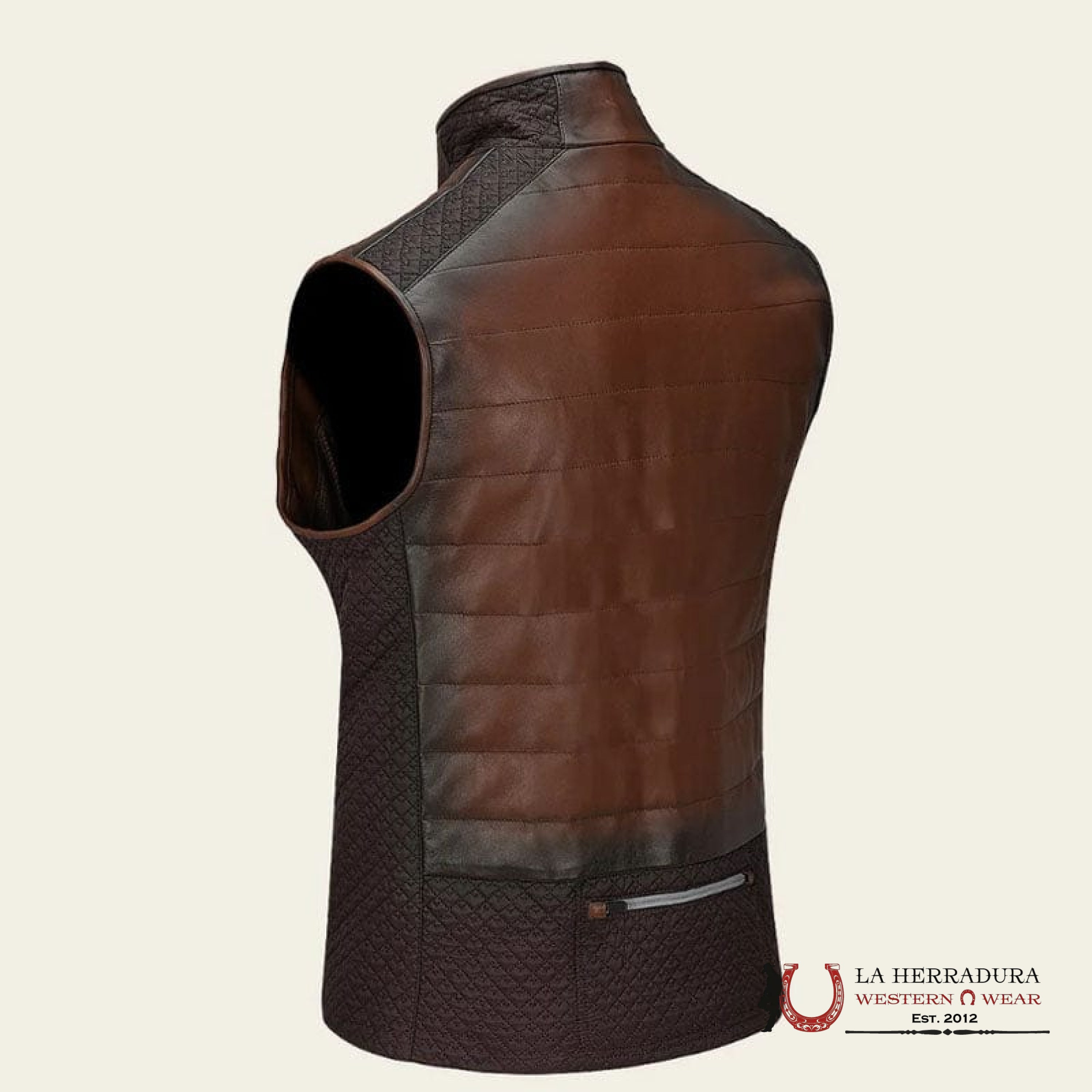 Cuadra Mens Chaleco Cordero Victor Flores Cafe Zipper Ropa Hombres