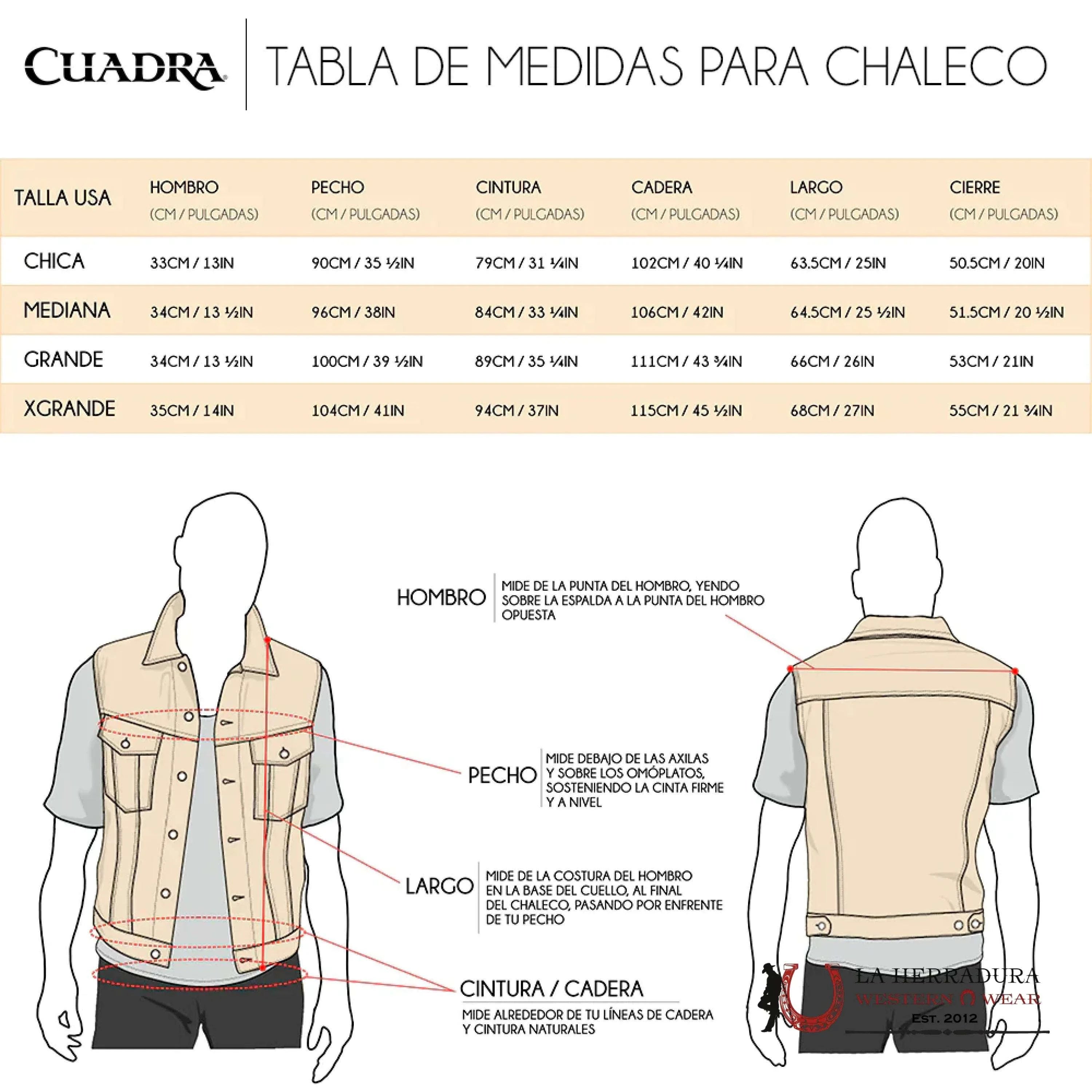 Cuadra Mens Doble View Blue Leather Vest Ropa Hombres