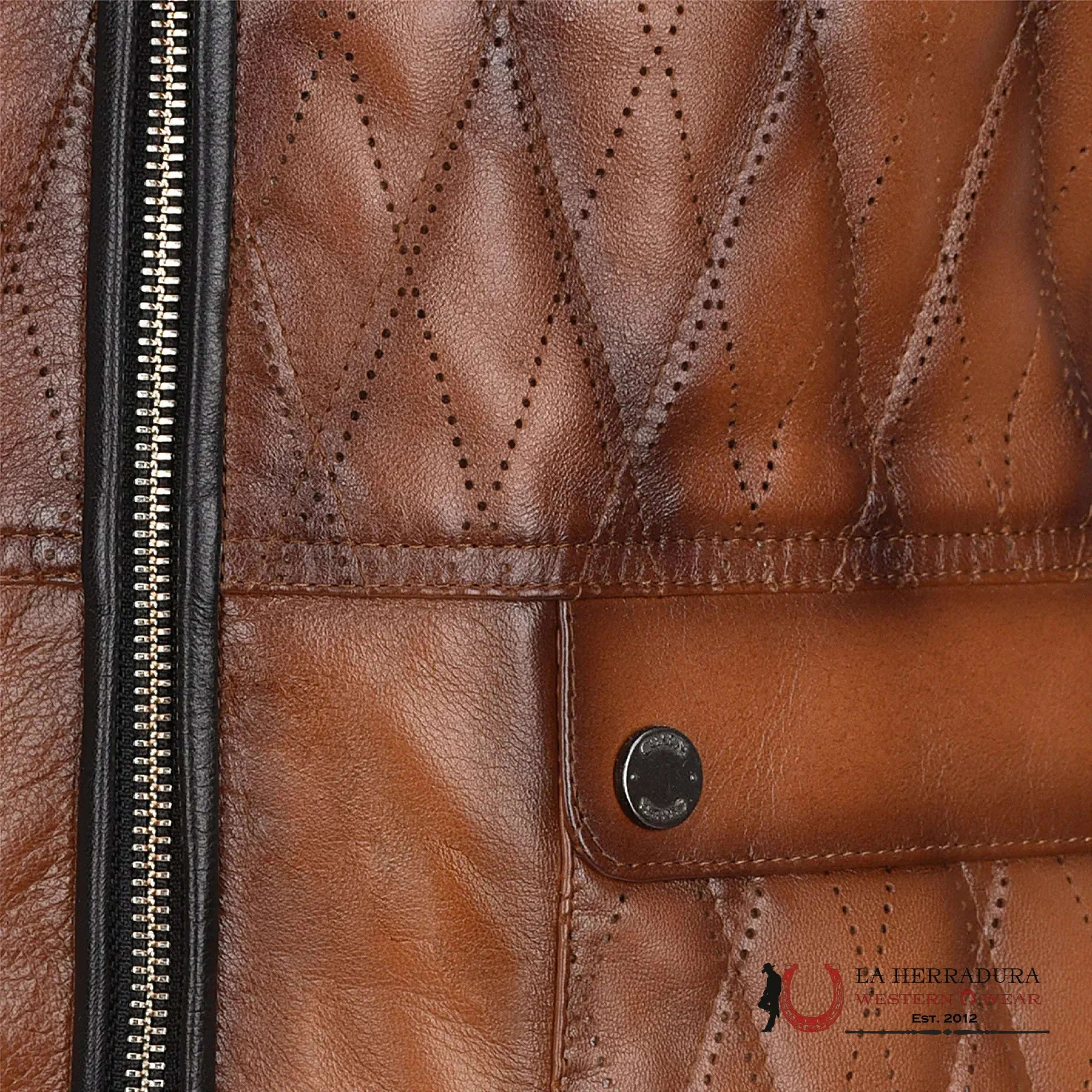 Cuadra Mens Doble View Brown Leather Vest Ropa Hombres