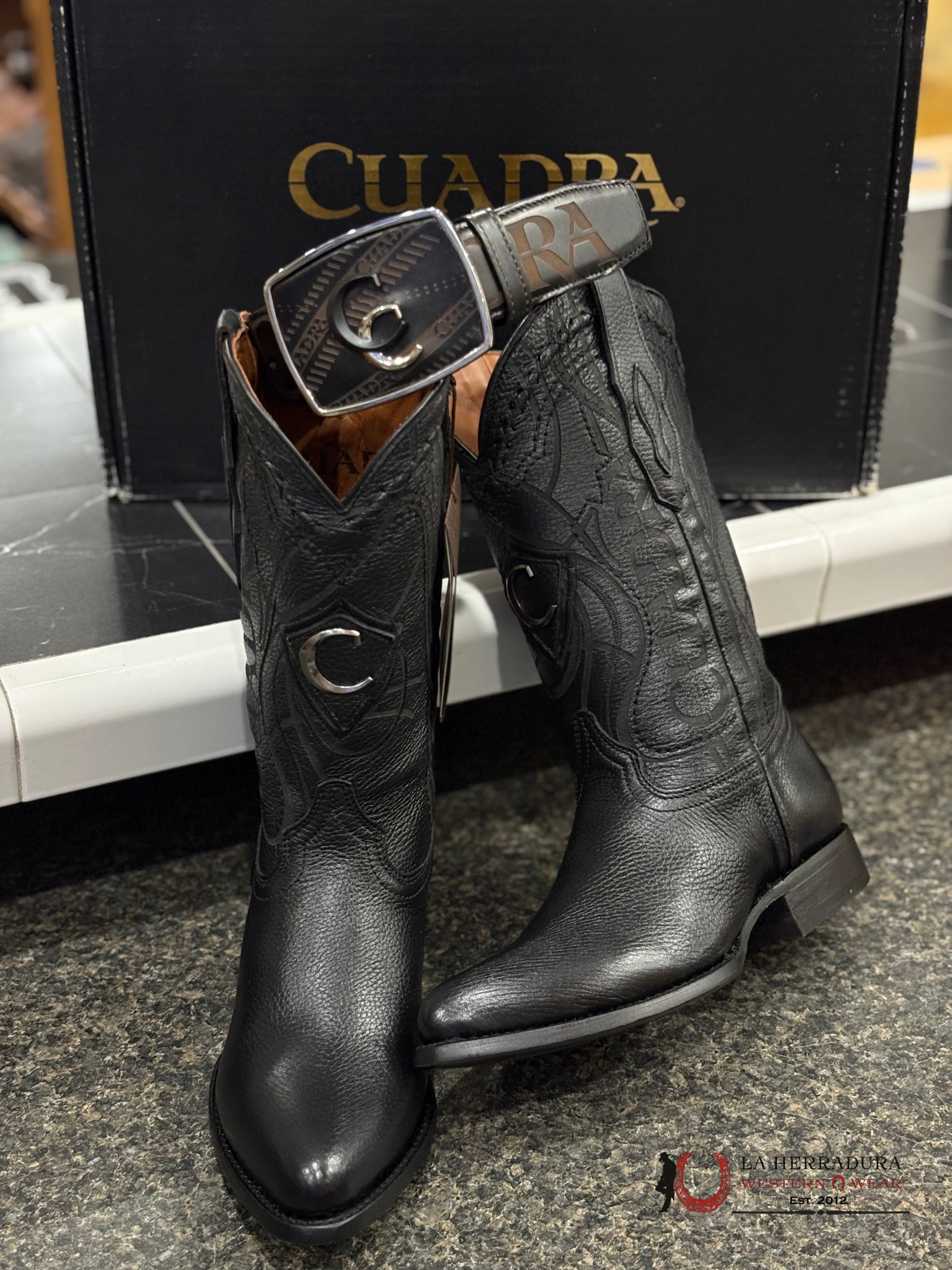 CUADRA OVAL VENADO NEGRO- CU682 BOTAS HOMBRES