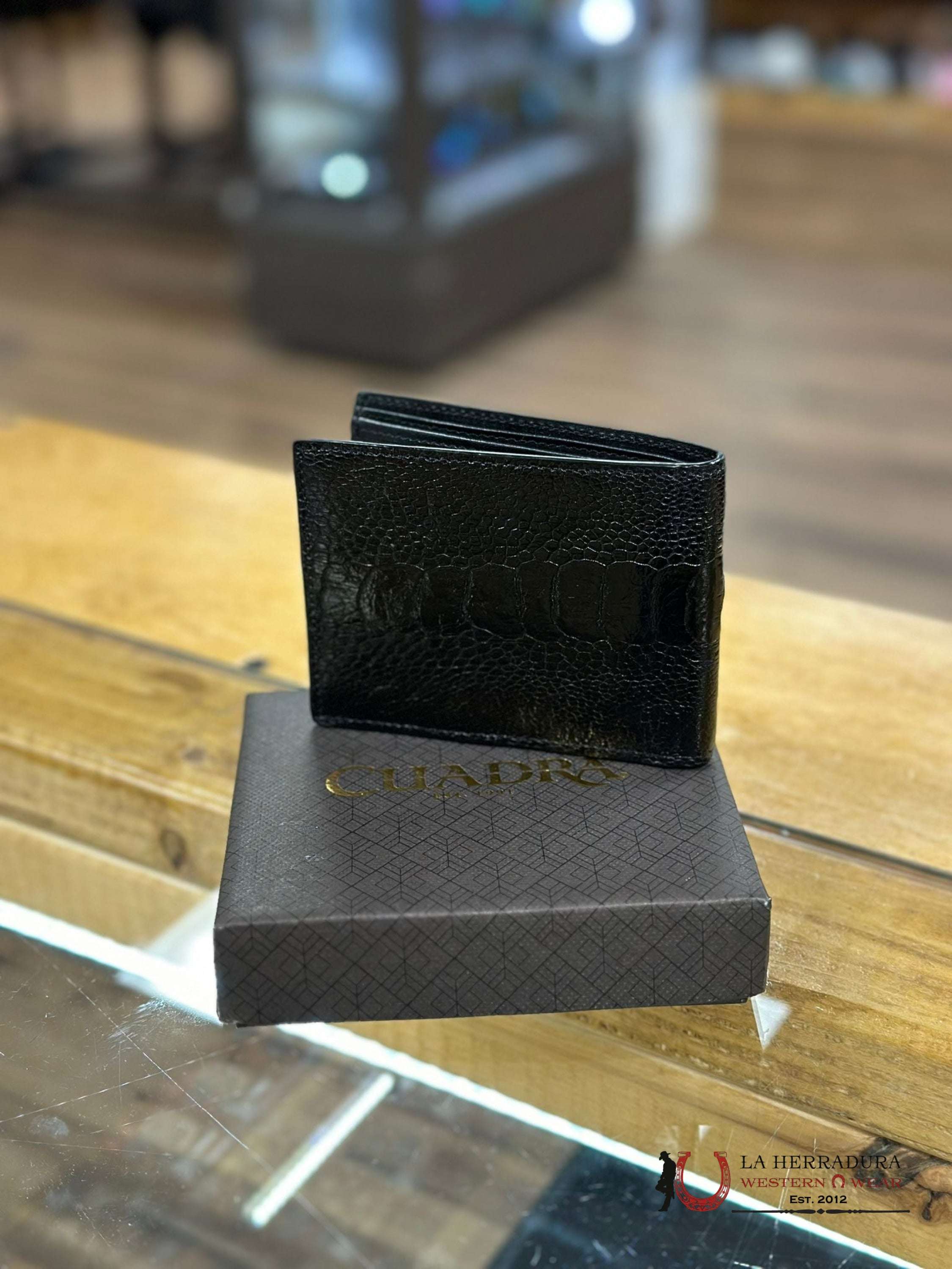 Cuadra Pata De Ave Negr Black Ostrich Wallet Accesorios