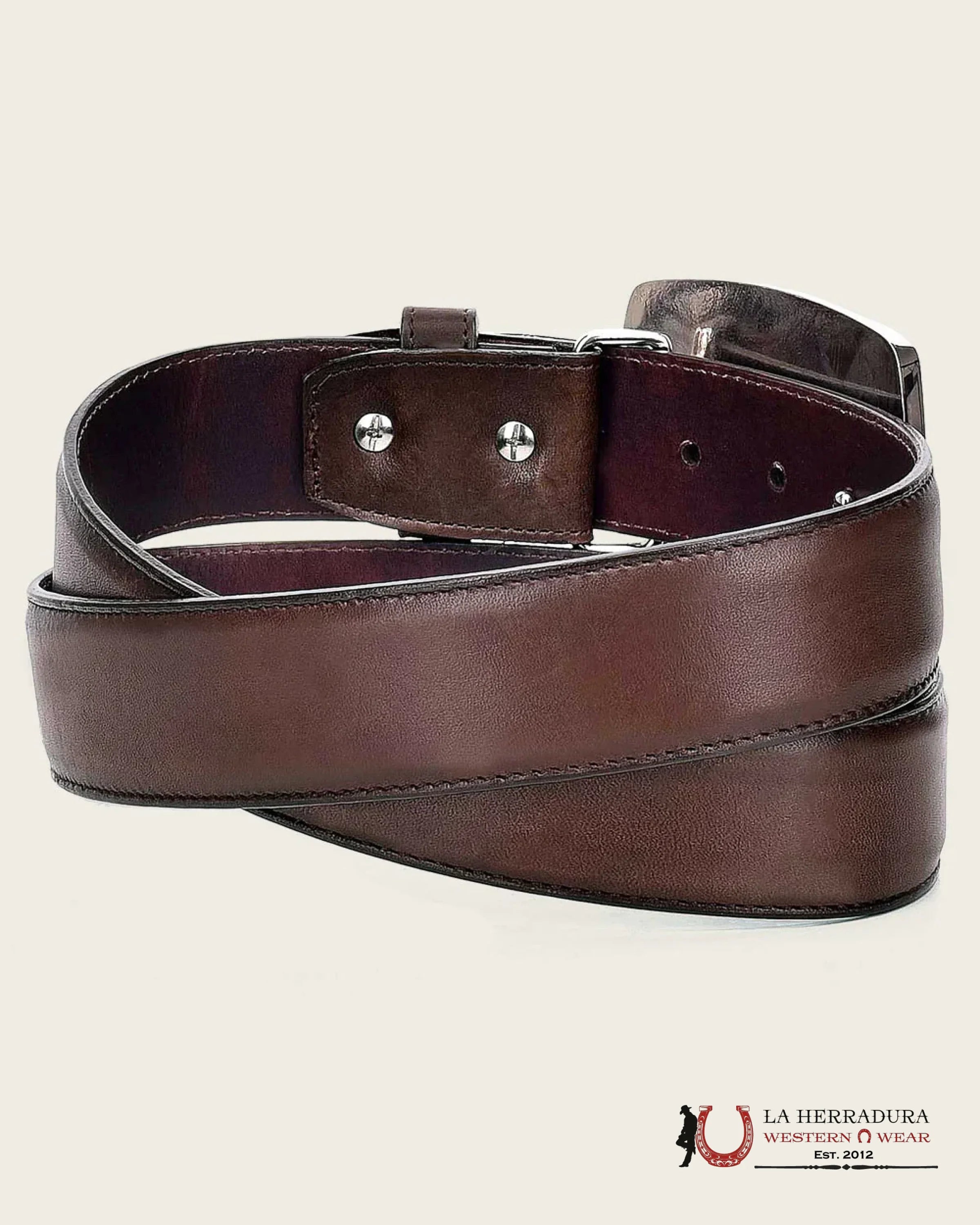 CUADRA PIEL SILLERO VASCO CHESTNUT BELT CINTURONES HOMBRES