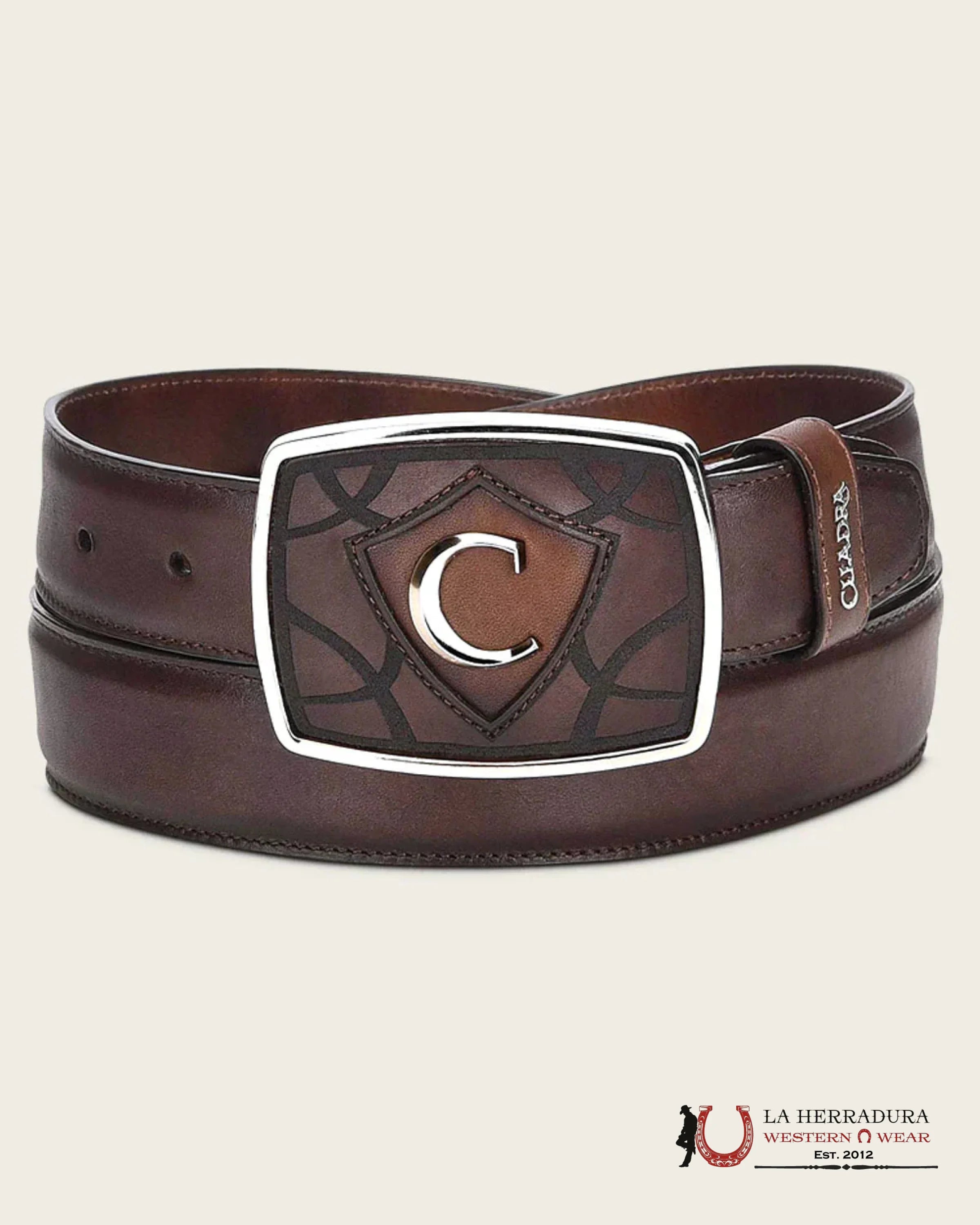 CUADRA PIEL SILLERO VASCO CHESTNUT BELT CINTURONES HOMBRES