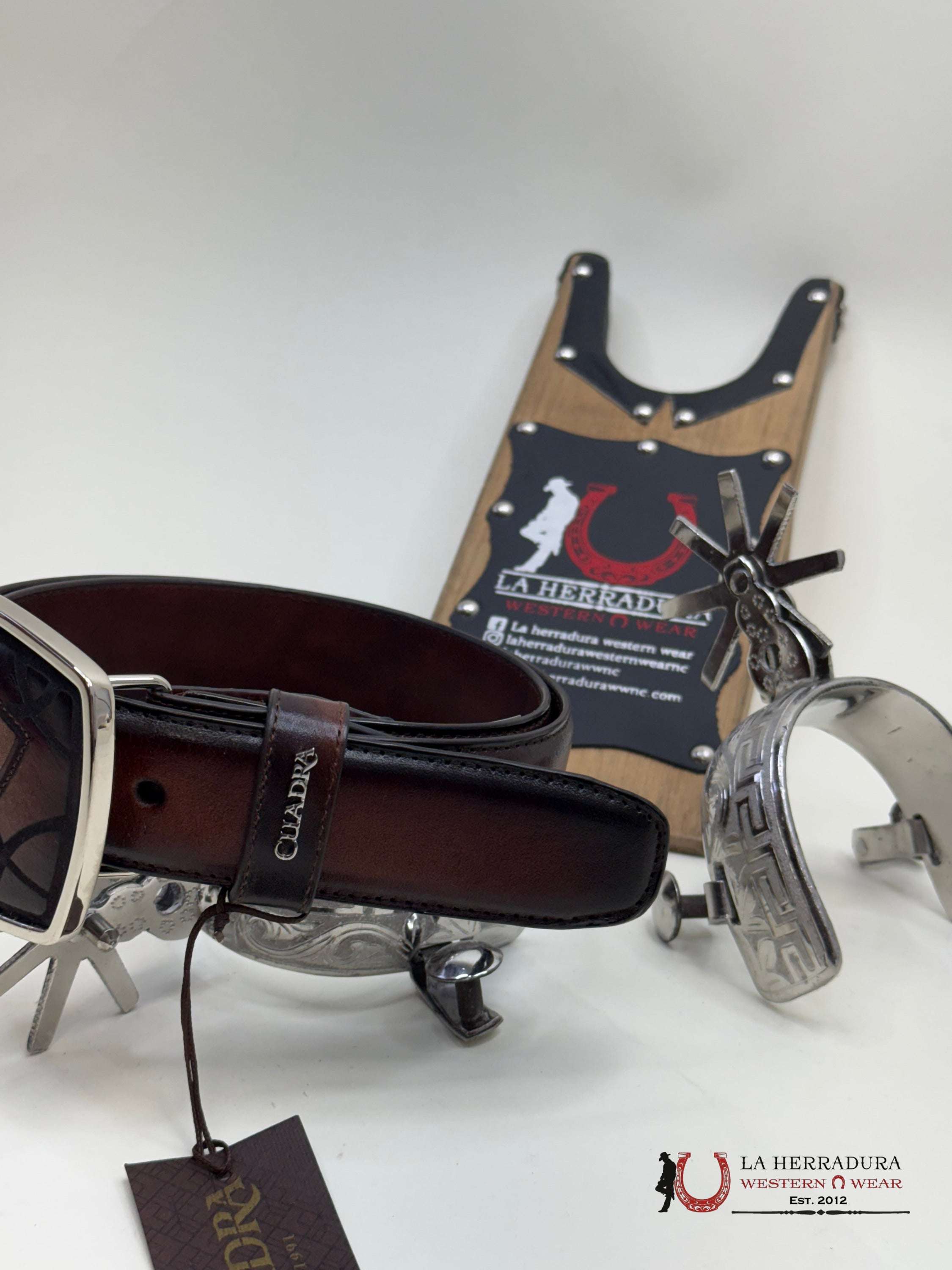 Cuadra Piel Sillero Vasco Chestnut Belt Cinturones Hombres