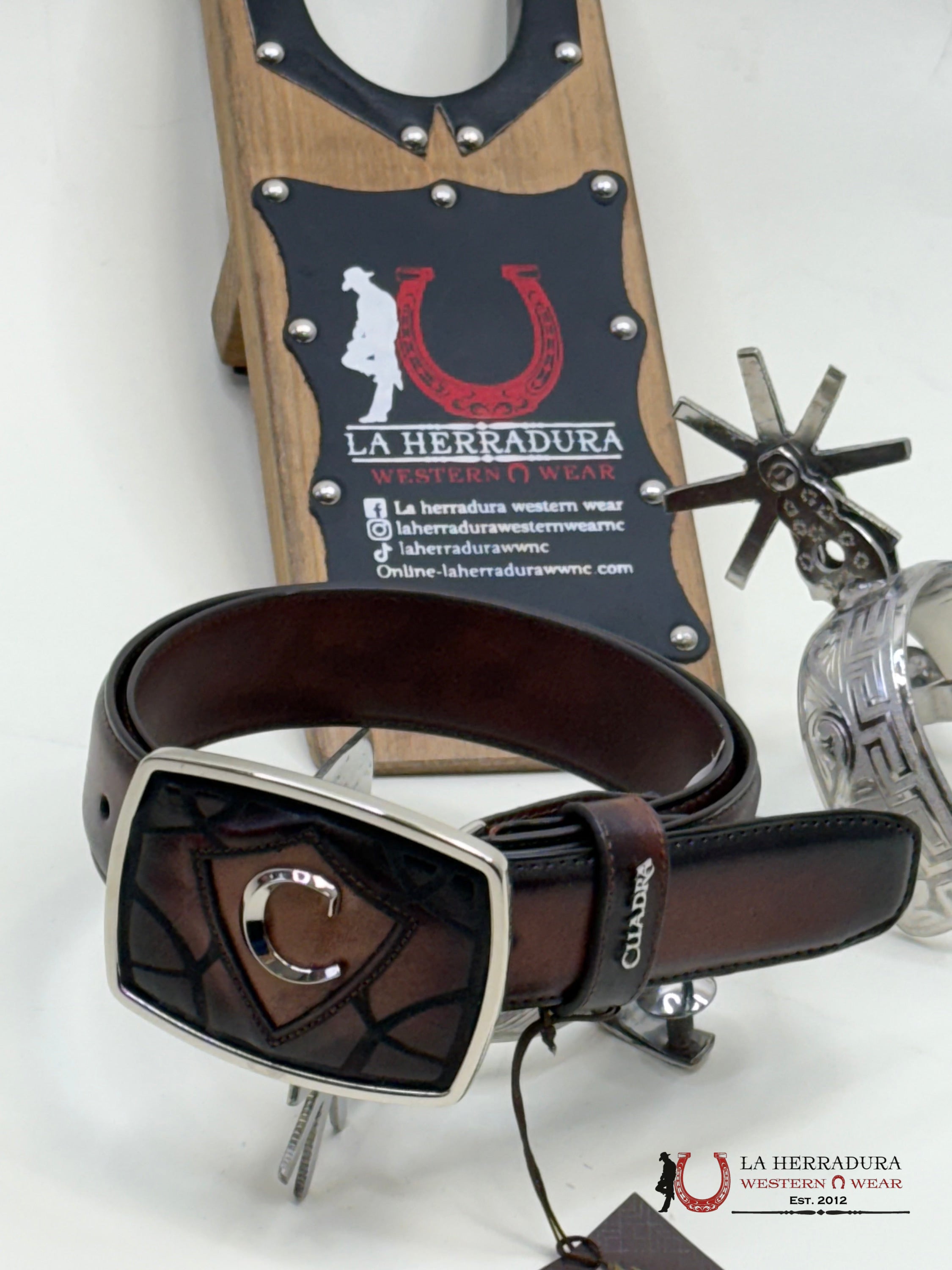 Cuadra Piel Sillero Vasco Chestnut Belt Cinturones Hombres