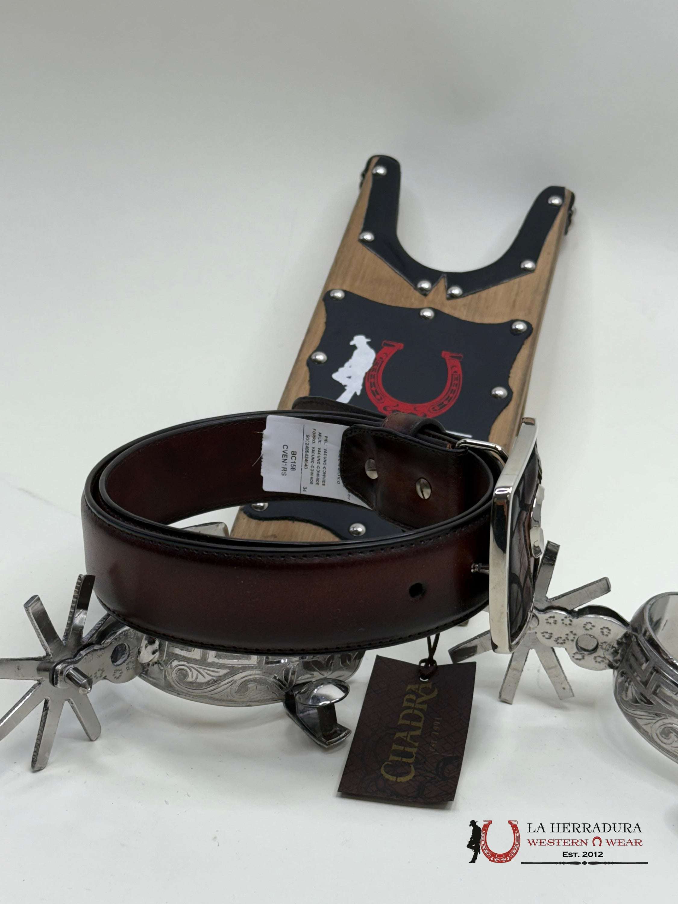 Cuadra Piel Sillero Vasco Chestnut Belt Cinturones Hombres