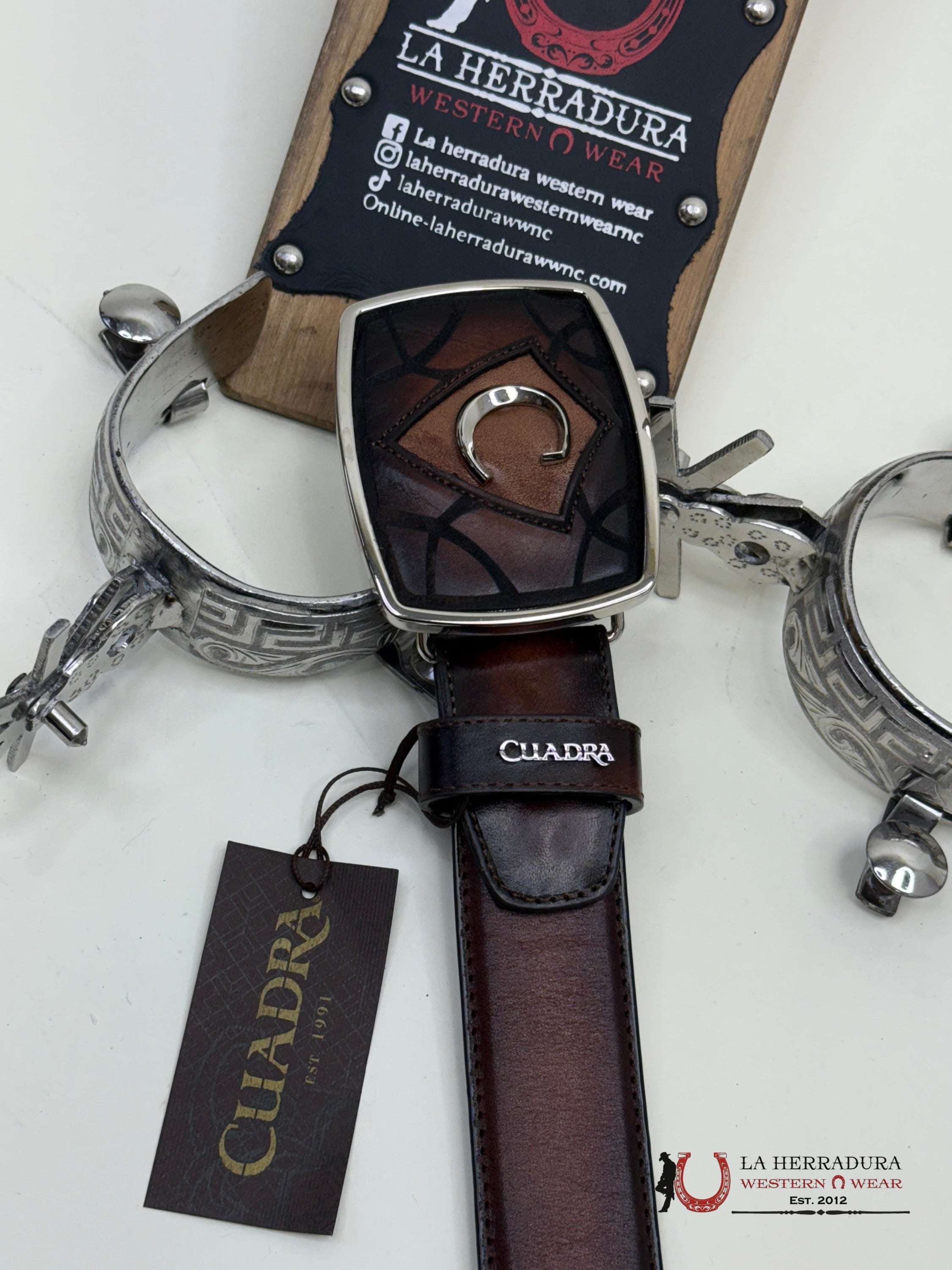 Cuadra Piel Sillero Vasco Chestnut Belt Cinturones Hombres