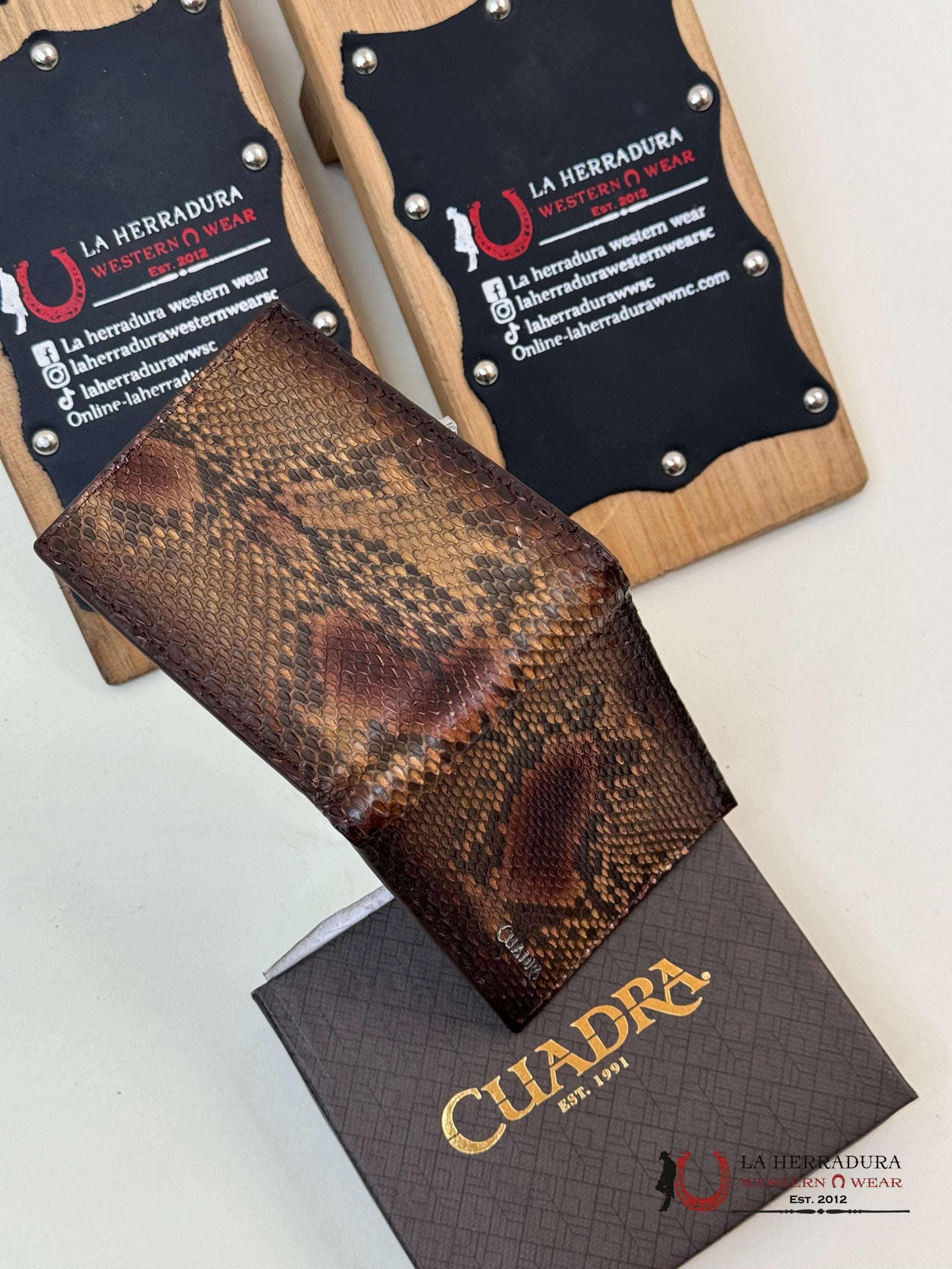 Cuadra Piton Vera Castano Honey Pithon Wallet Accesorios