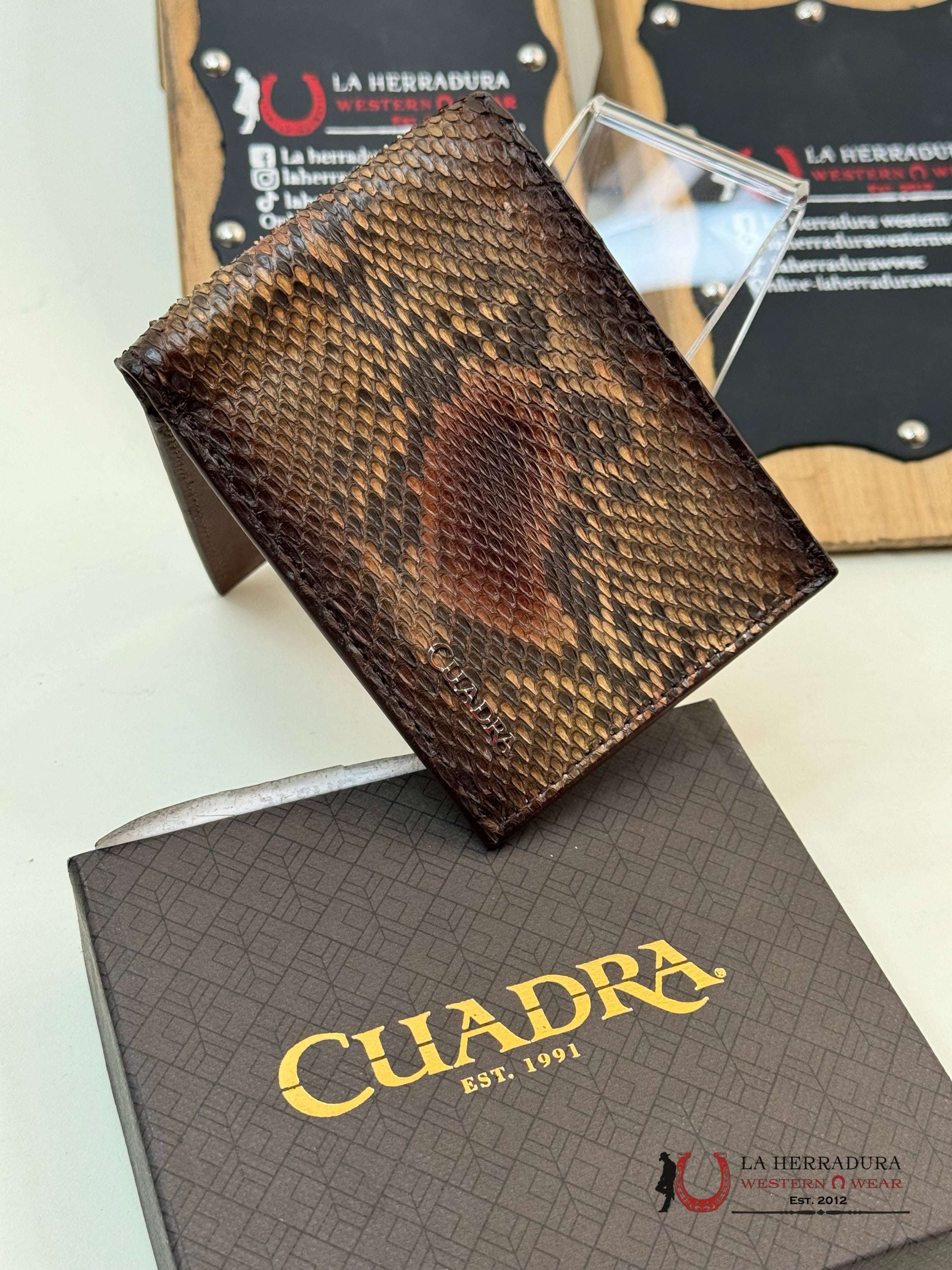 Cuadra Piton Vera Castano Honey Pithon Wallet Accesorios