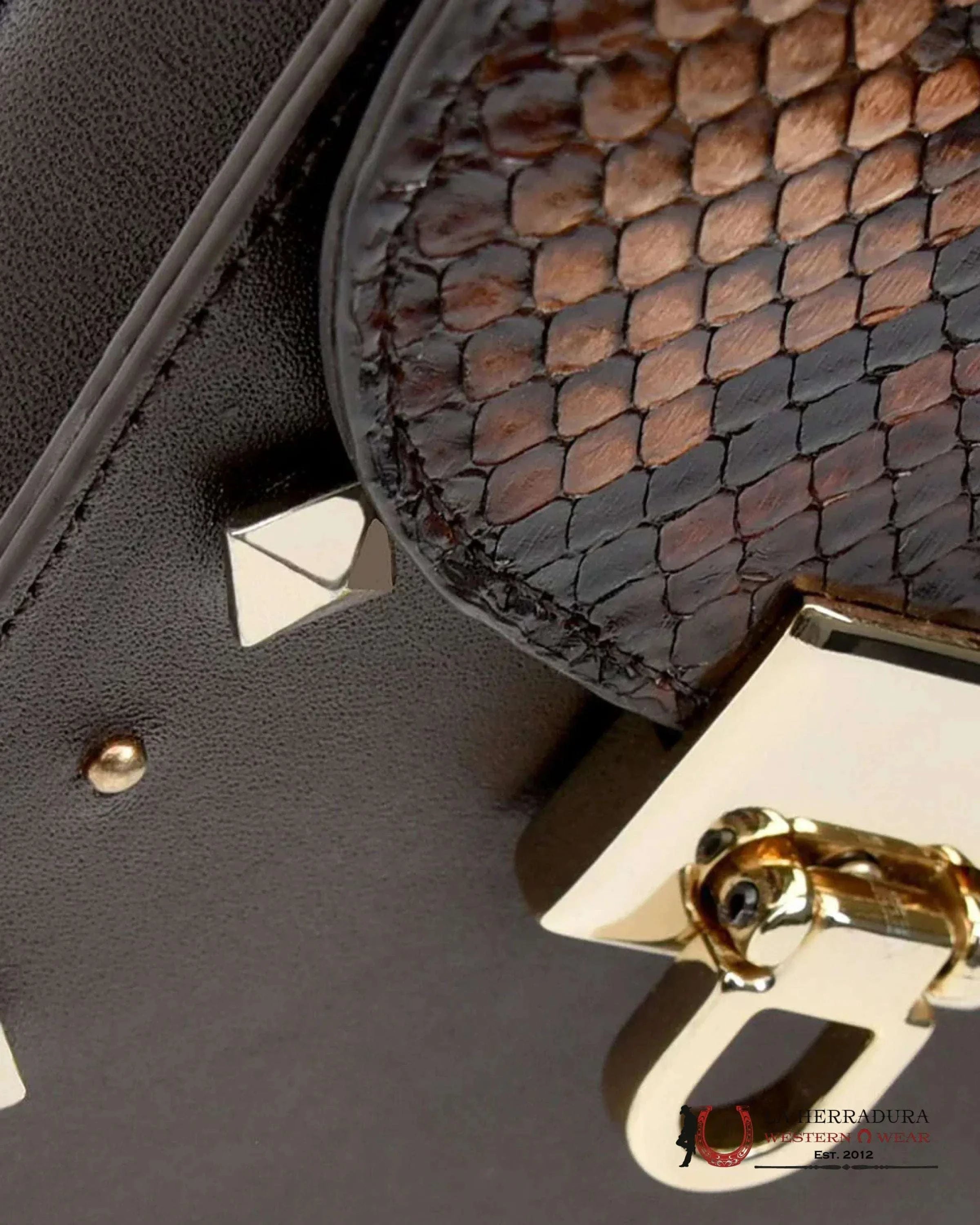 Cuadra Python Chestnut Glazed Verona Bag Ropa Mujeres