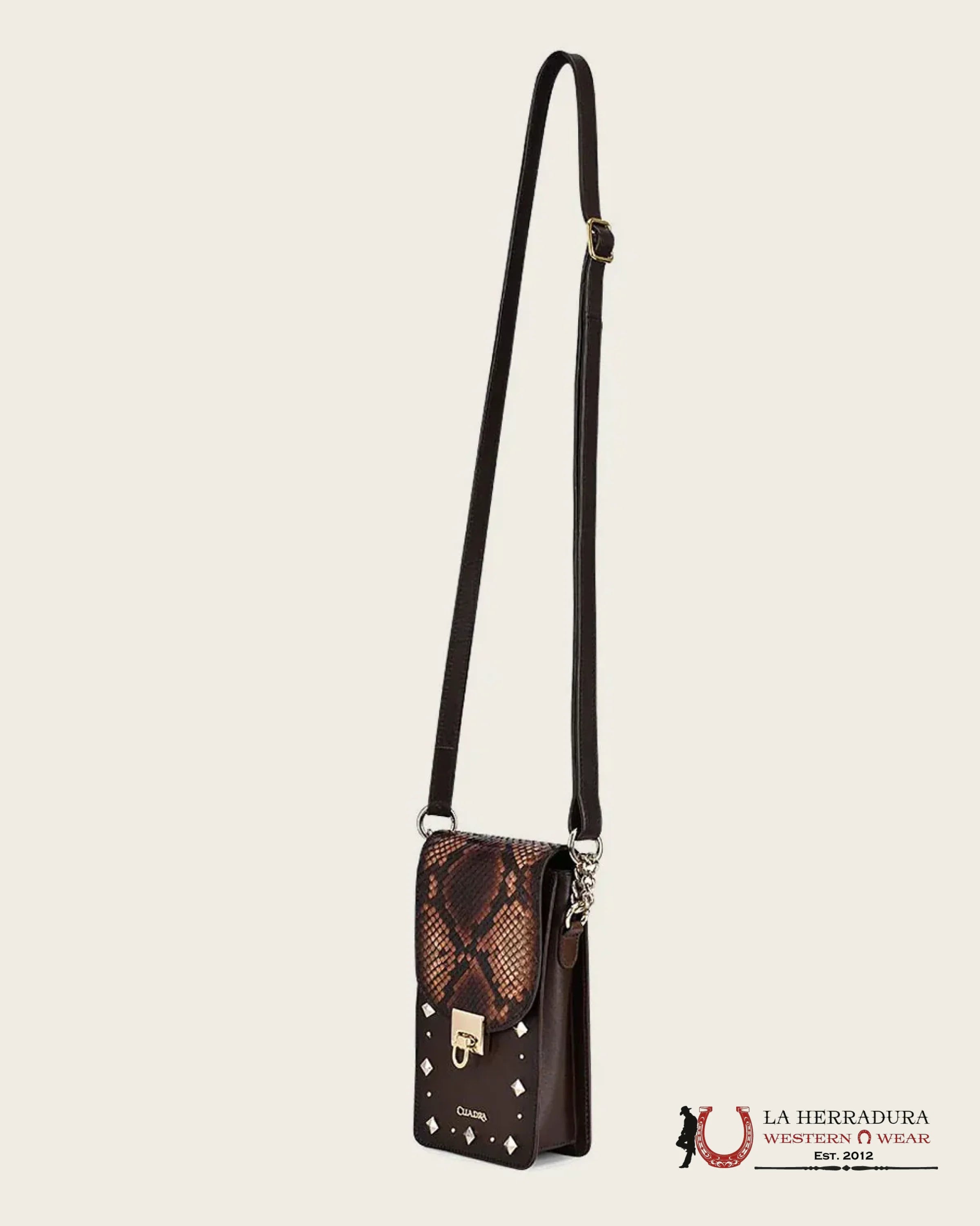 Cuadra Python Chestnut Glazed Verona Bag Ropa Mujeres