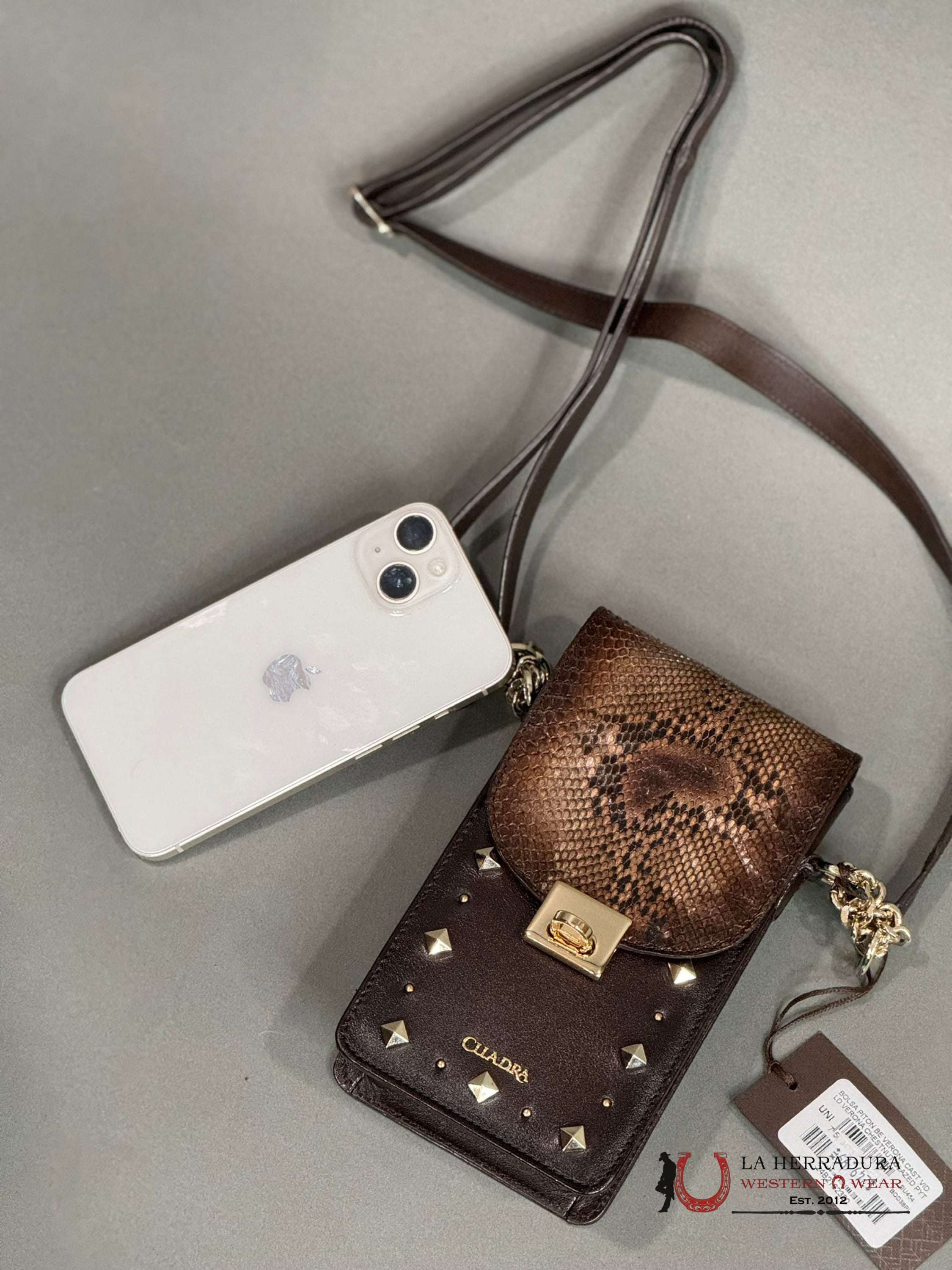 Cuadra Python Chestnut Glazed Verona Bag Ropa Mujeres