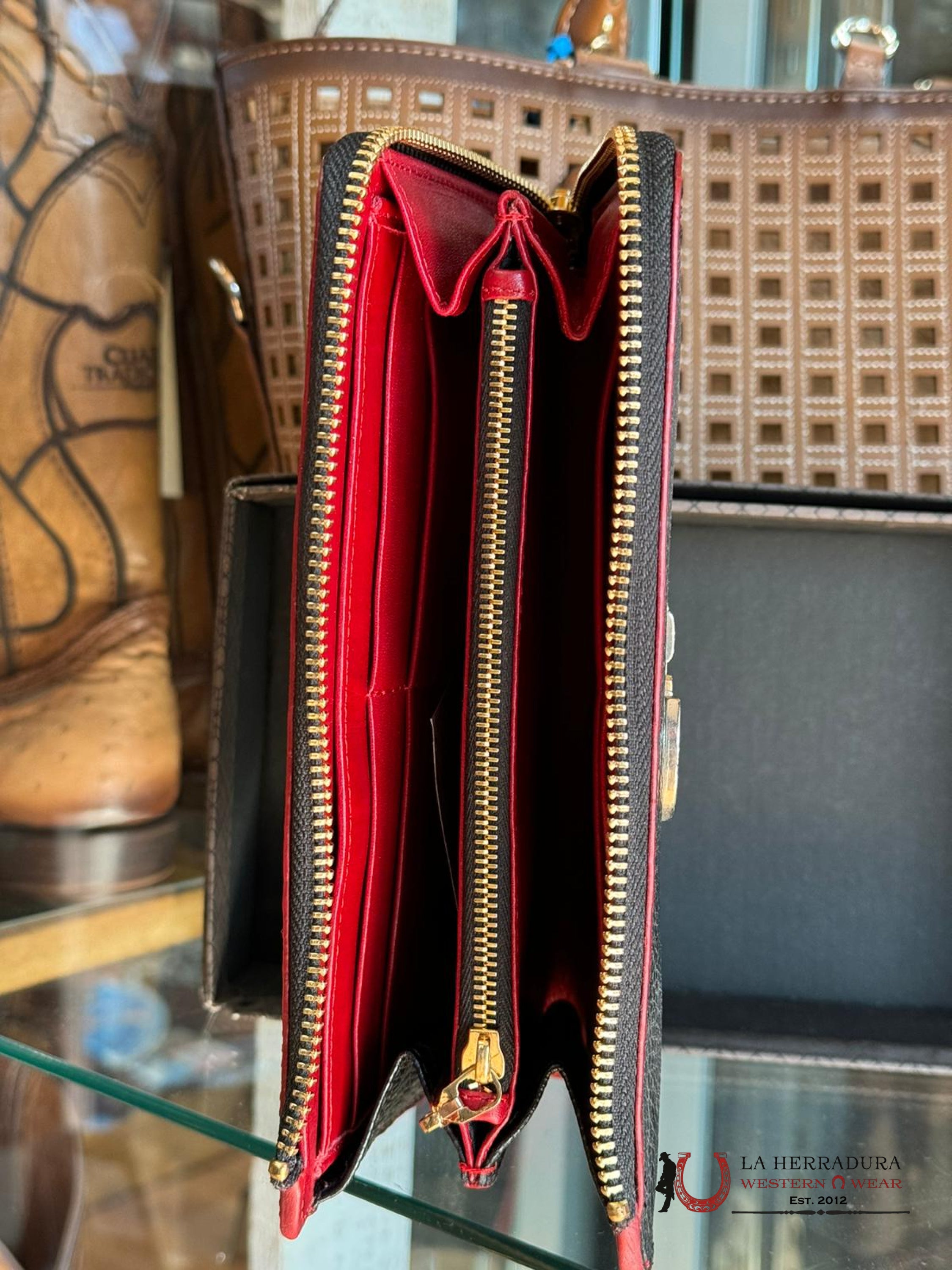 Cuadra Res Black Red Wallet Ropa Mujeres