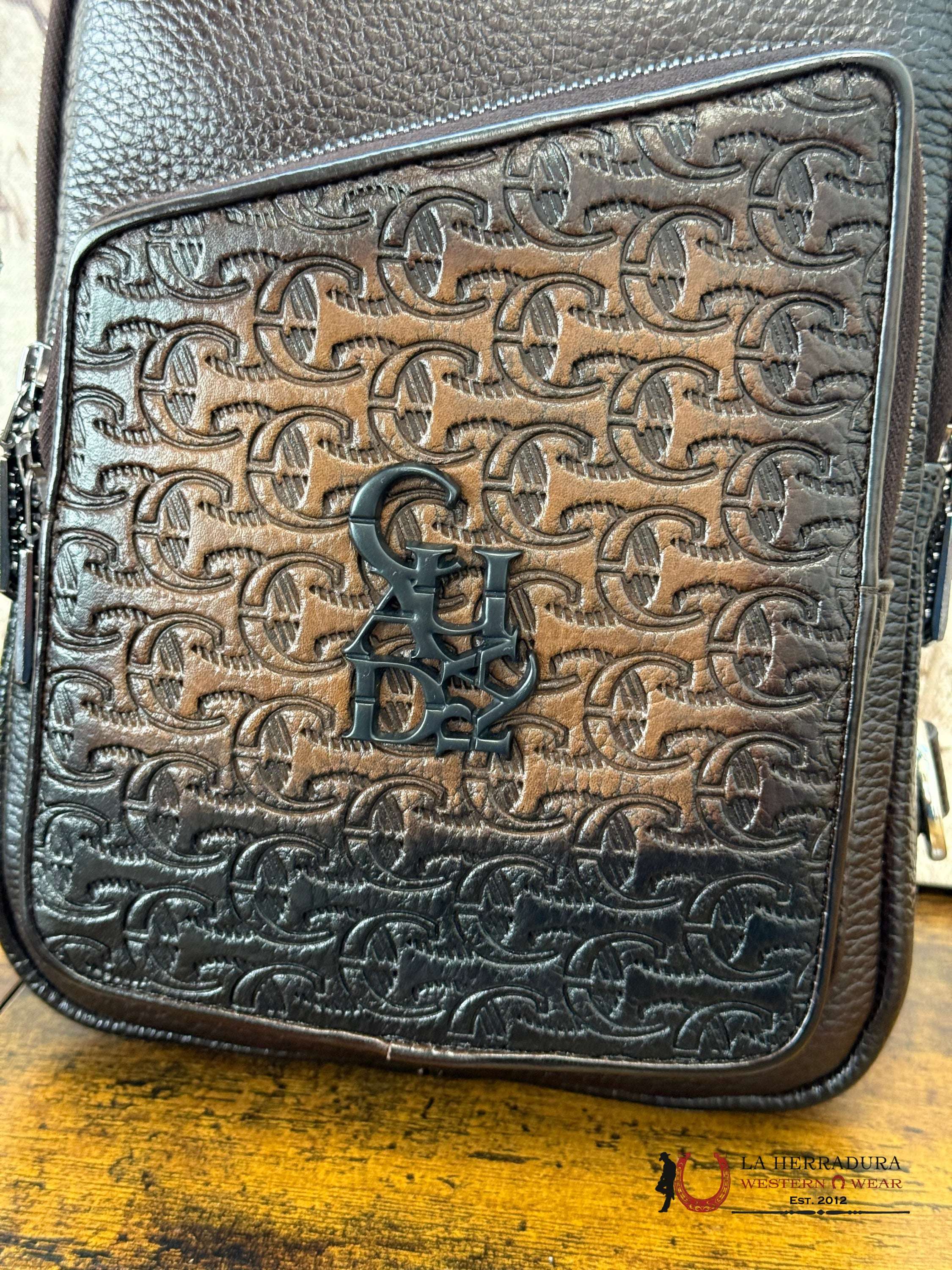 Cuadra Res Stantana Brown Stamp Crossbody bag Men ACCESORIOS