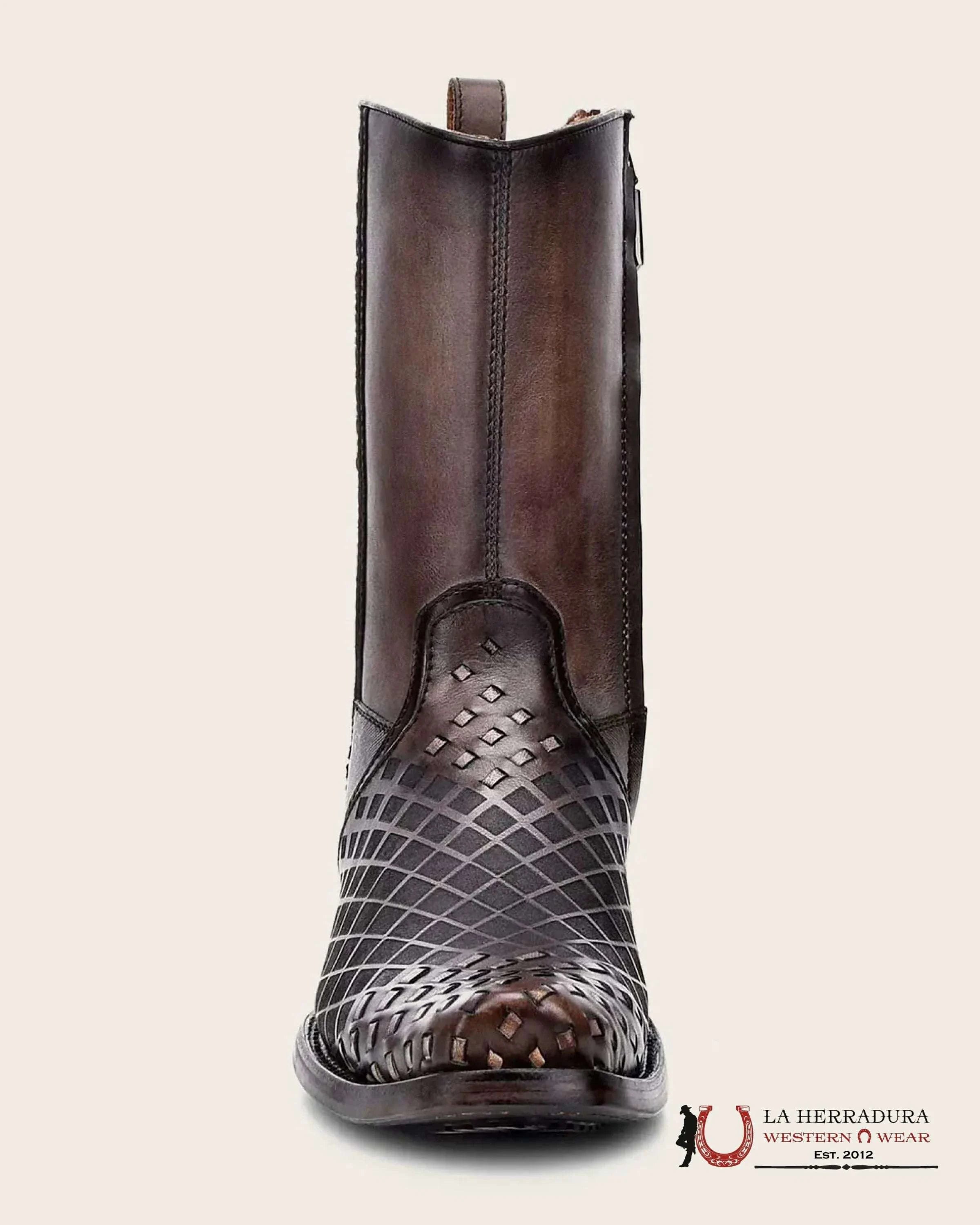 CUADRA SHORT BOOT DE RES SILLERO OVER LIGHT NEGRO NARROW SQUARE TOE CU498 BOTAS HOMBRES
