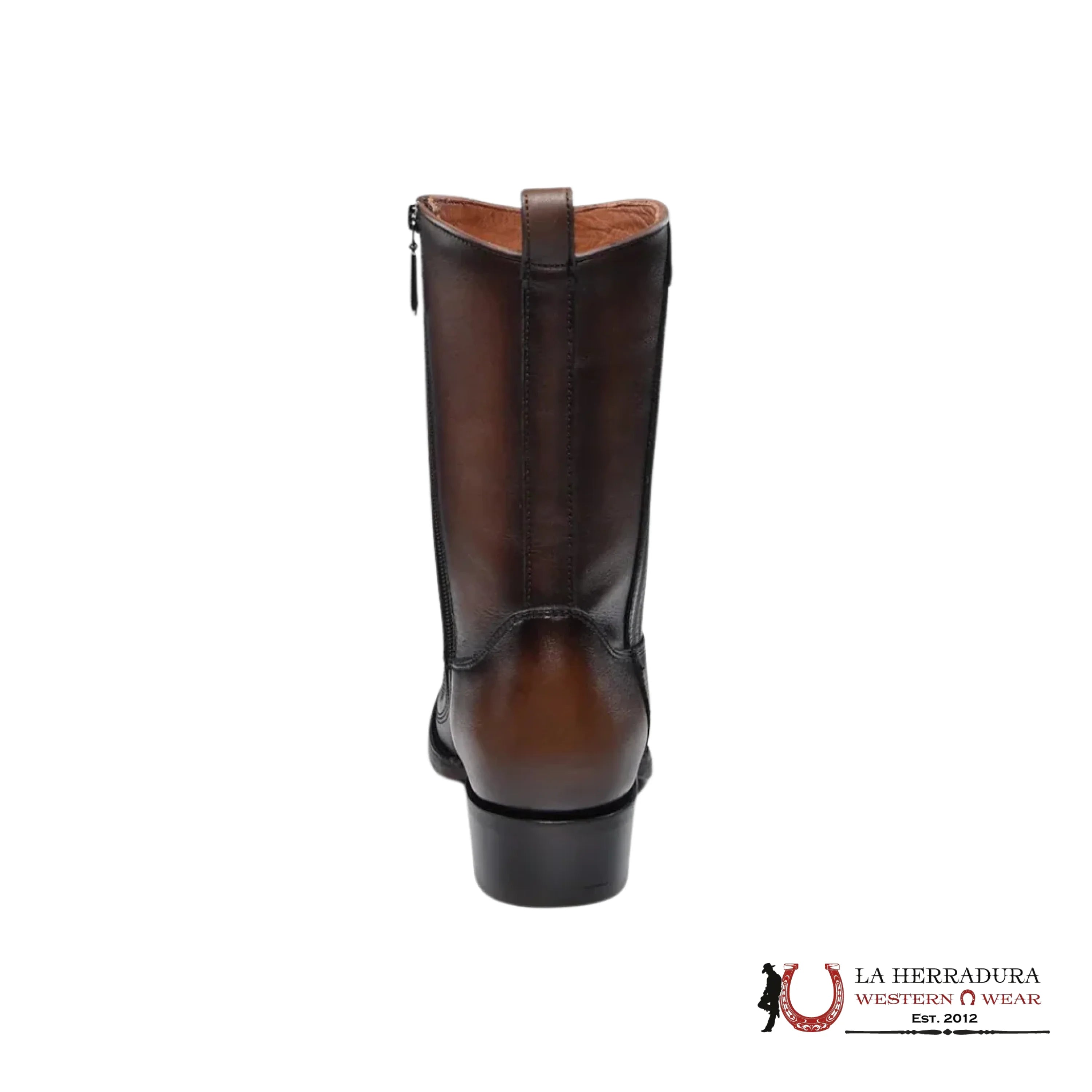 CUADRA SHORT BOOT OSTRICH CHOCOLATE LASER & WOVEN NARROW SQAURE TOE CU803 BOTAS HOMBRES