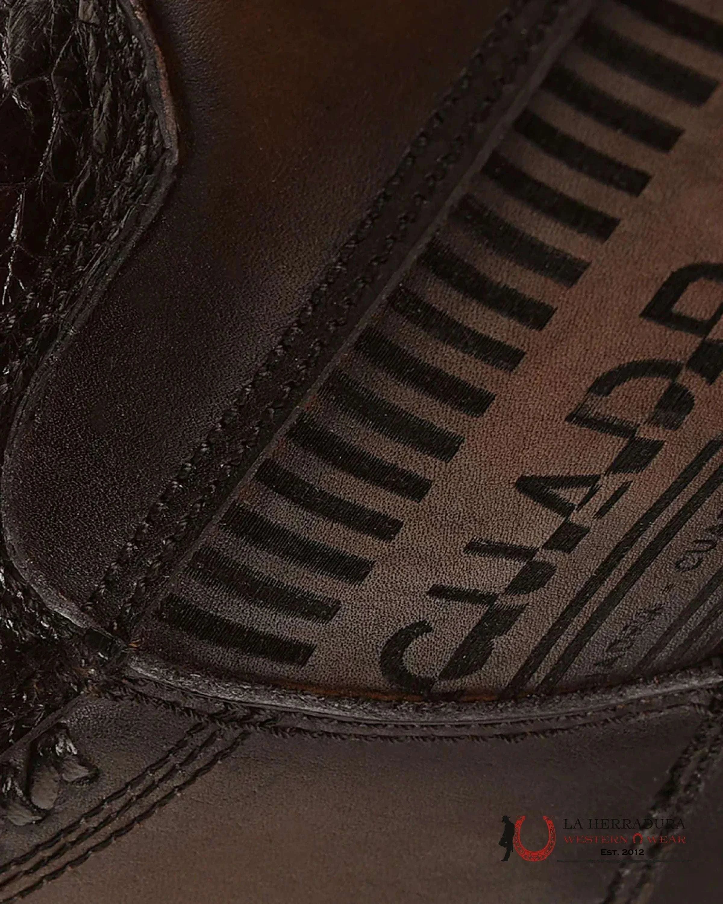 CUADRA SHORT BOOT OSTRICH LEG LASER & WOVEN NARROW SQUARE TOE PATA DE AVESTRUZ CU631 BOTAS HOMBRES
