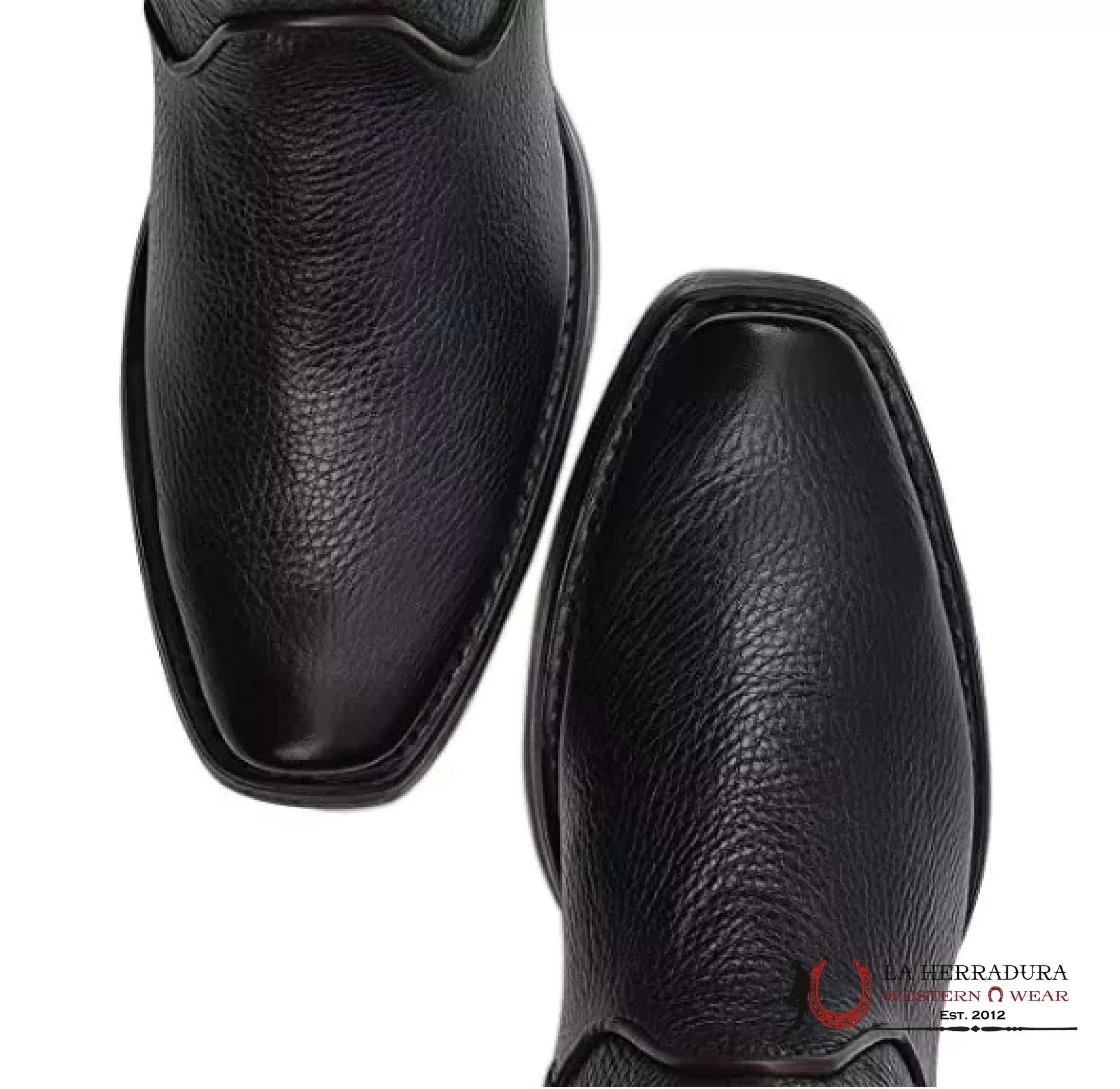 CUADRA SHORT BOOT RES SANTANA NEGRO LAZER & EMBROIDERY NARROW SQUARE TOE- CU630 BOTAS HOMBRES
