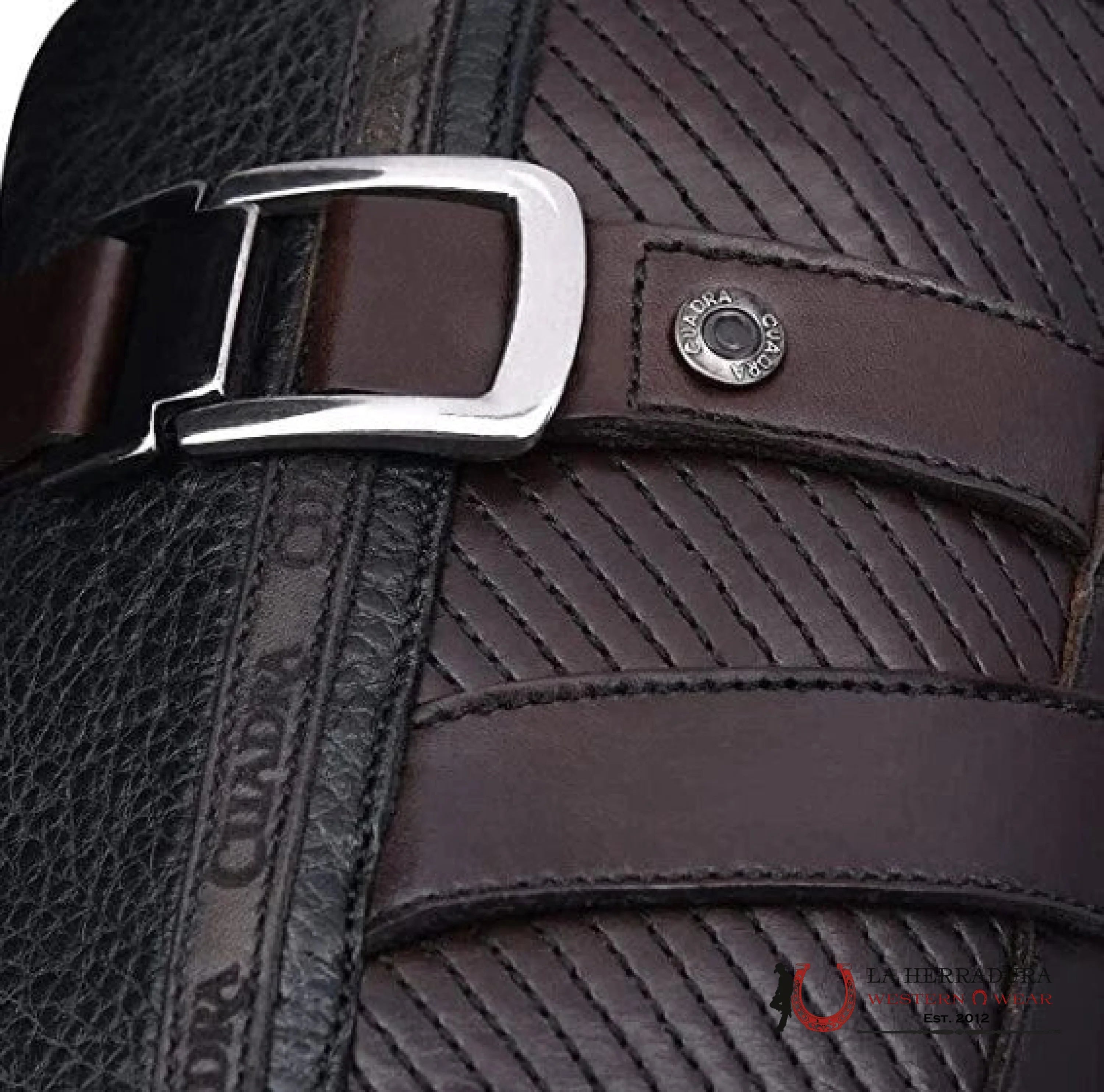 CUADRA SHORT BOOT RES SANTANA NEGRO LAZER & EMBROIDERY NARROW SQUARE TOE- CU630 BOTAS HOMBRES