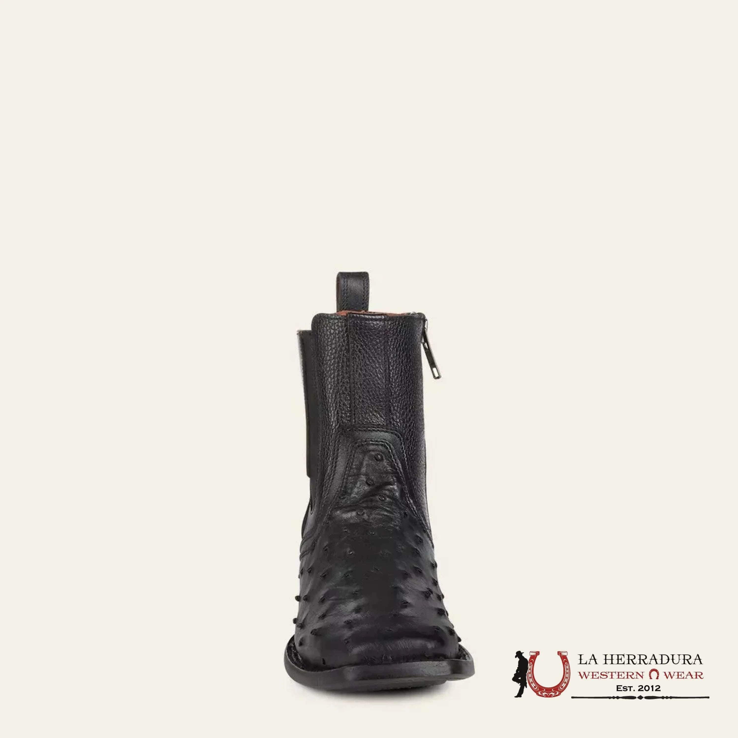 CUADRA SHORT BOTÍN BOOT AVESRUZ NEGRO CAFE SQUARE TOE CU821 BOTAS HOMBRES