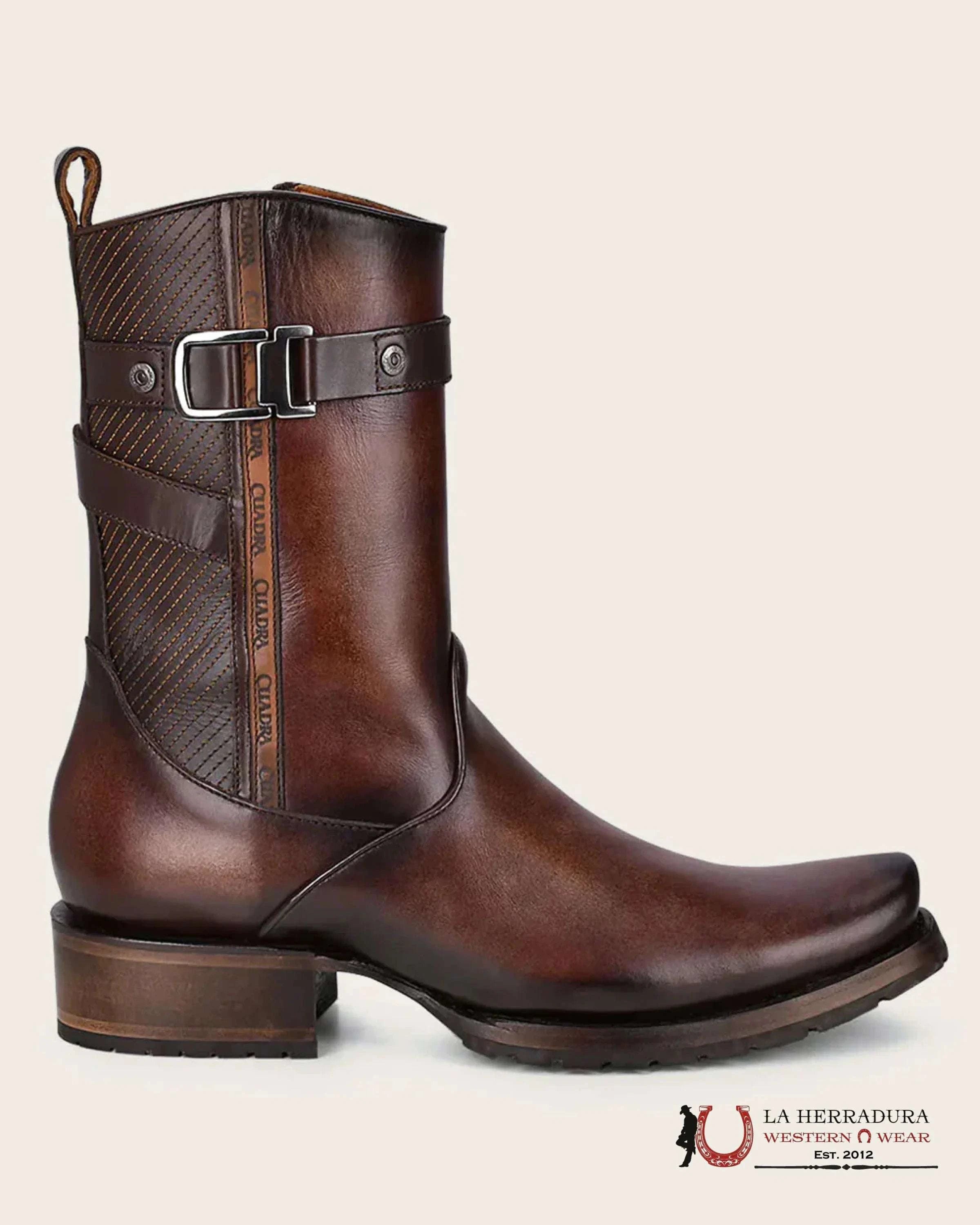 CUADRA SHORT RES CARACAS CAOS CAFE LASER & WOVEN NARROW SQUARE TOE- 1J2JRS BOTAS HOMBRES