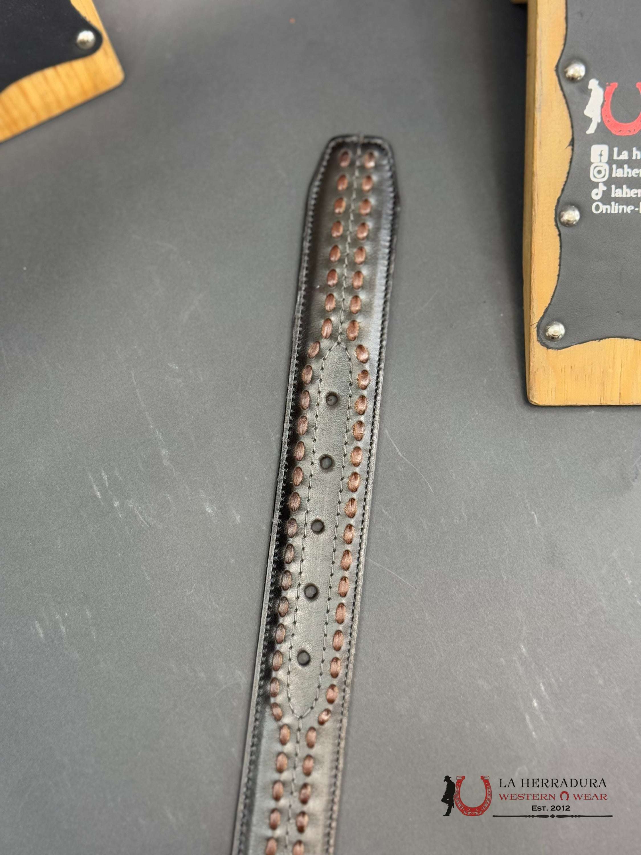 Cuadra Sillero Over Negro Belt Bc248 Cinturones Hombres