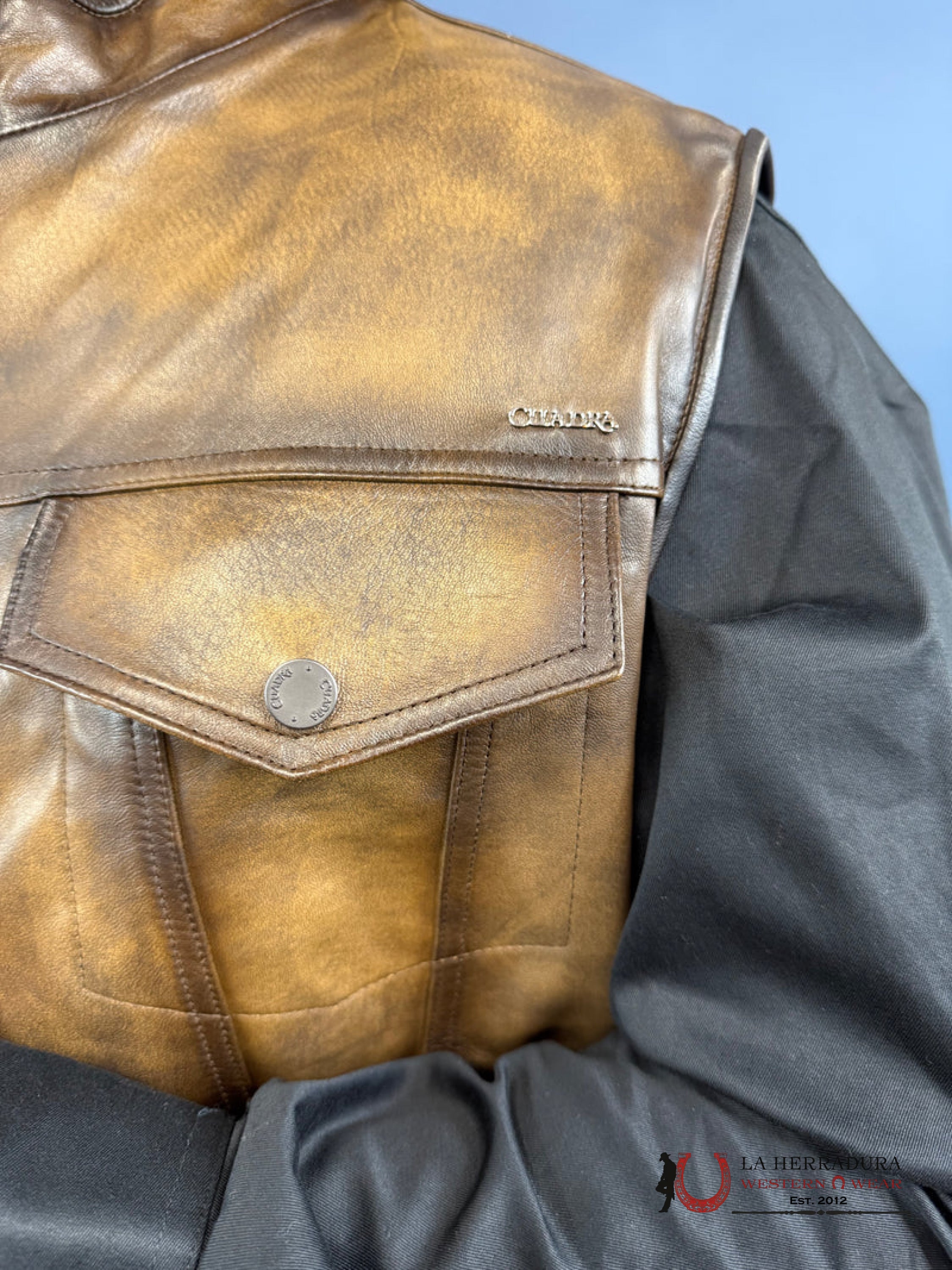 Cuadra Vintange Capuccino Mens Zipper Vest Ropa Hombres