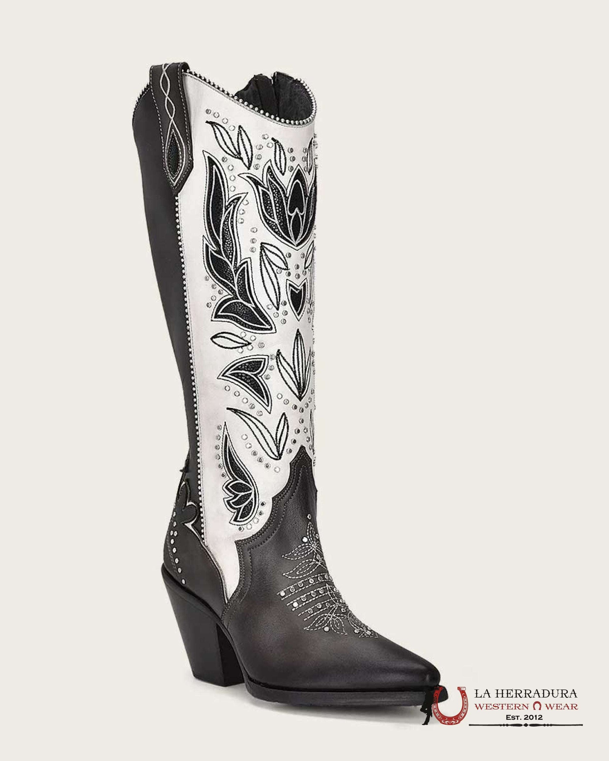 CUADRA WOMENS RES CRUST TOKIO GREY SNIP TOE TALL BOOT CU781