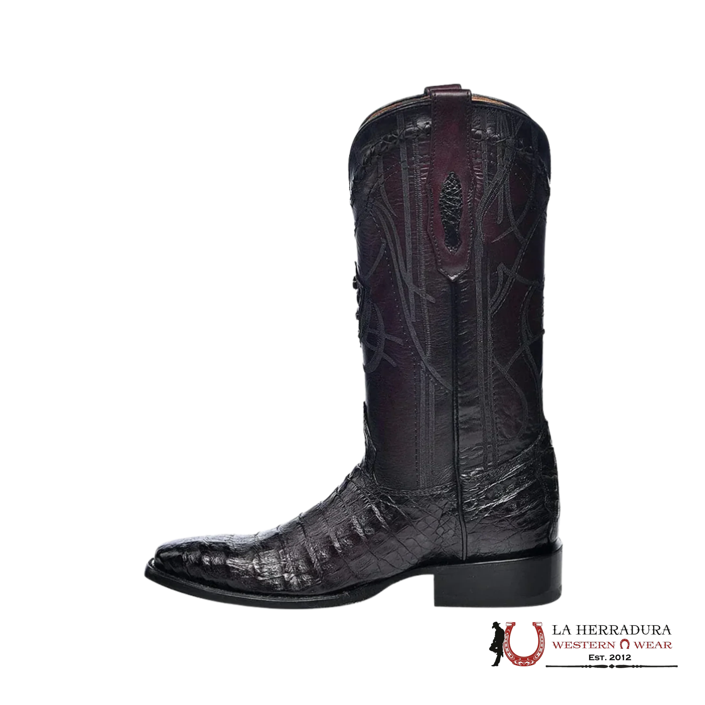 CUDRA BOOT FUSCUS LOMO BELLY BLACK CHERRY FRENCH TOE CU845 BOTAS HOMBRES