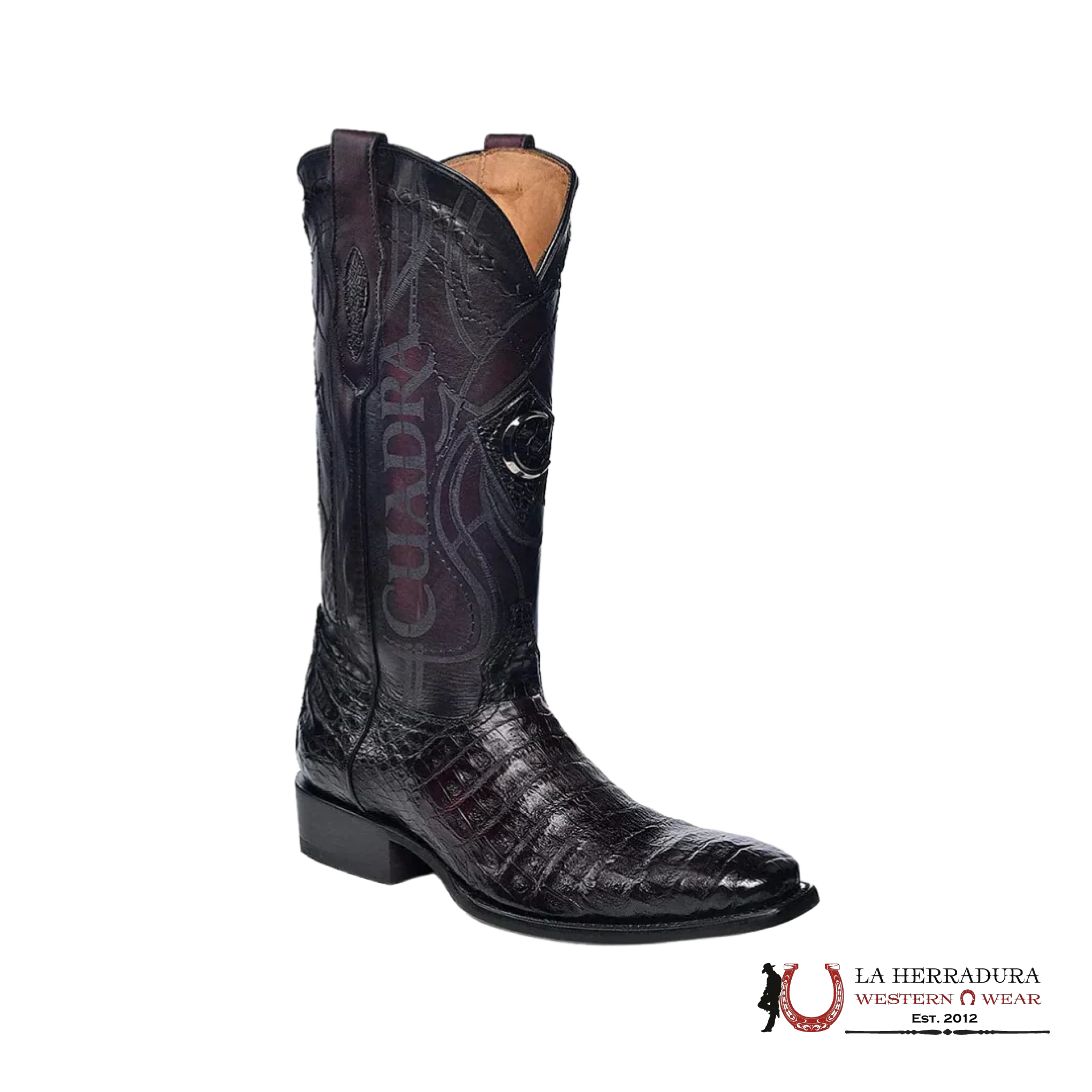 CUDRA BOOT FUSCUS LOMO BELLY BLACK CHERRY FRENCH TOE CU845 BOTAS HOMBRES