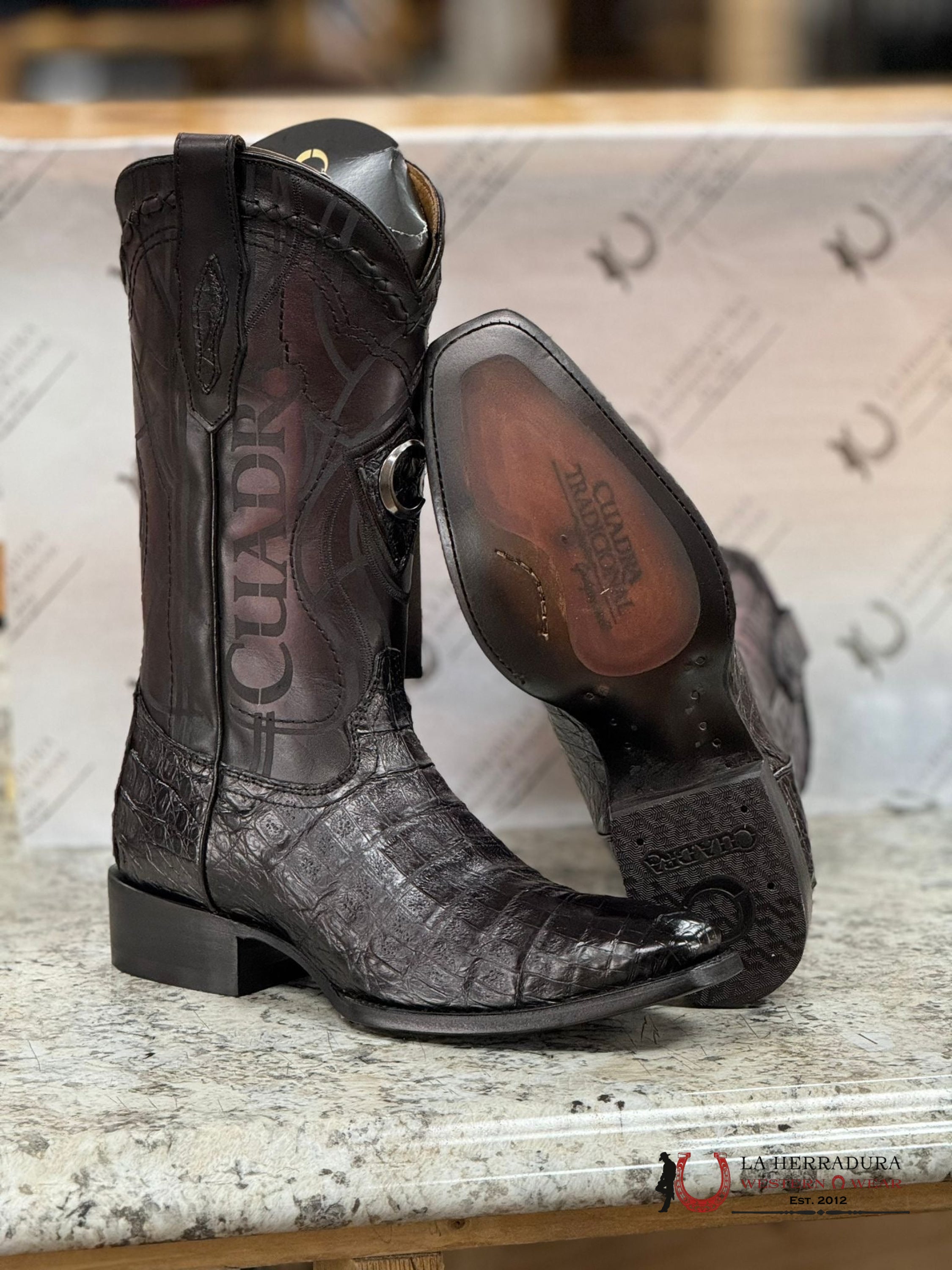 Cudra Boot Fuscus Lomo Belly Black Cherry French Toe Botas Hombres