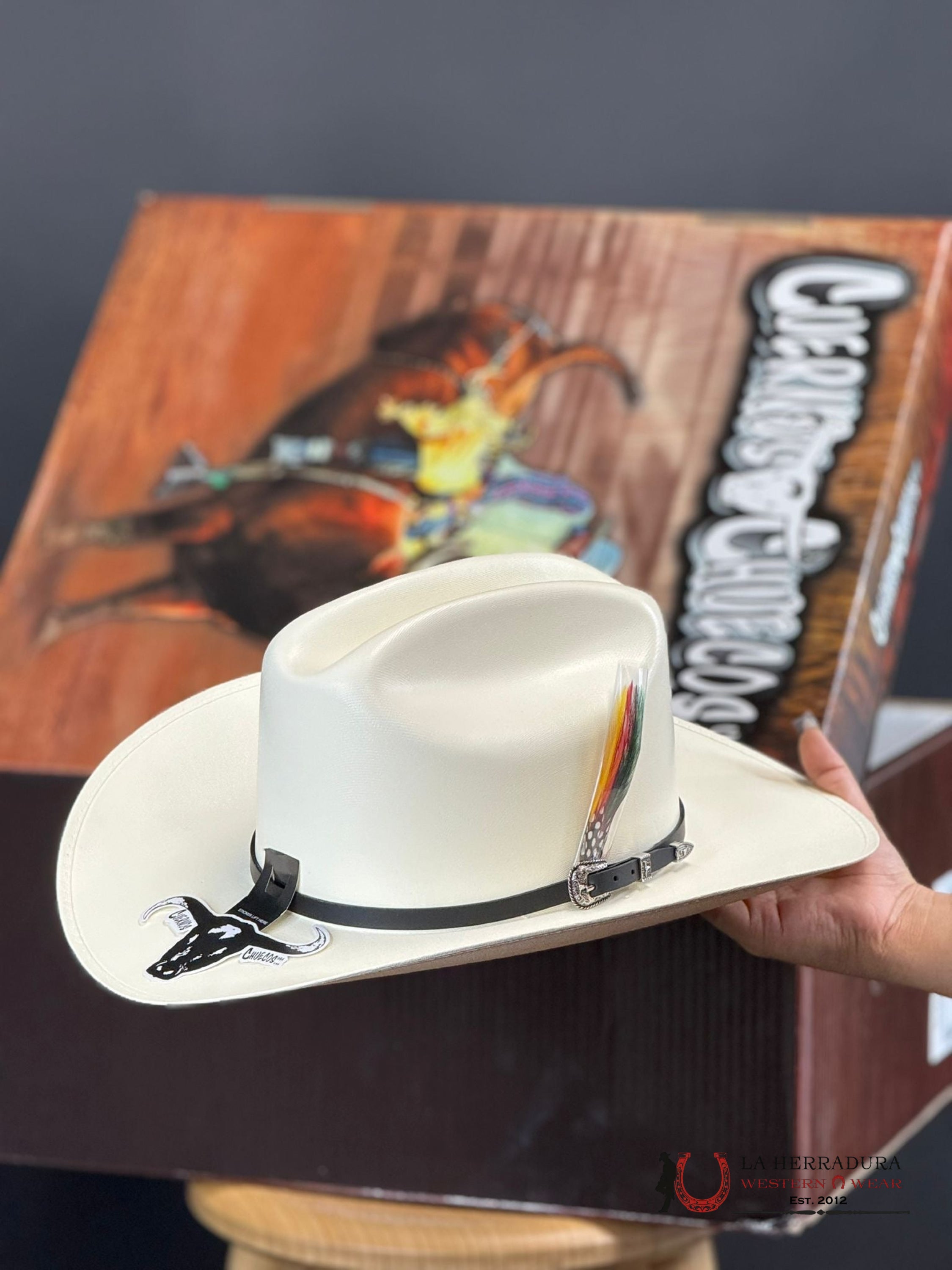 Cuernos Chuecos 5000X Limited Edition Straw Hat Ranchera Atejanada Tejana