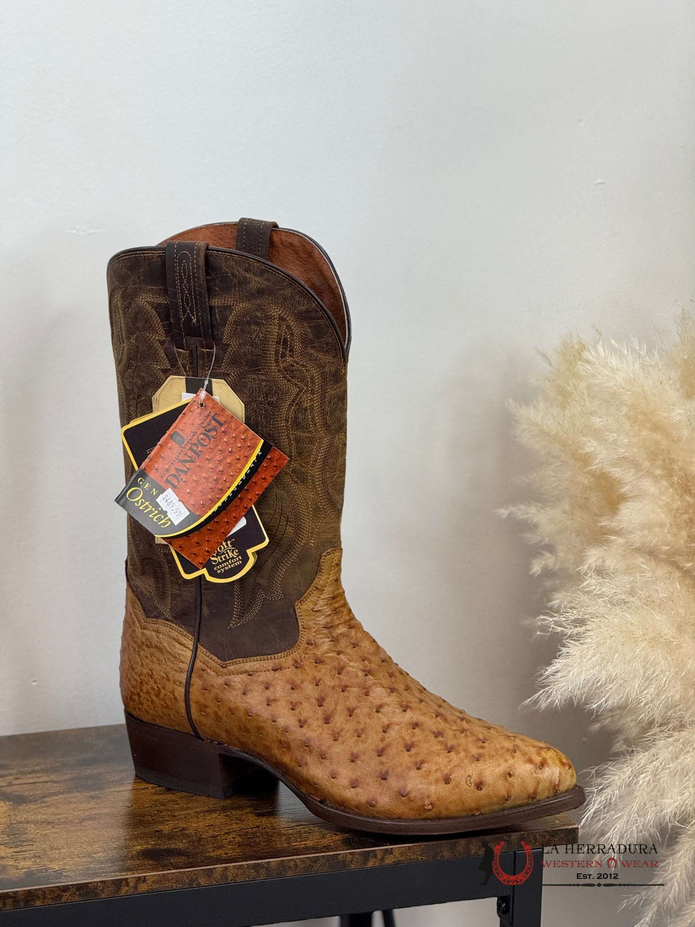 DAN POST MENS SADDLE OSTRICH GEHRIG R DP3077 BOTAS HOMBRES