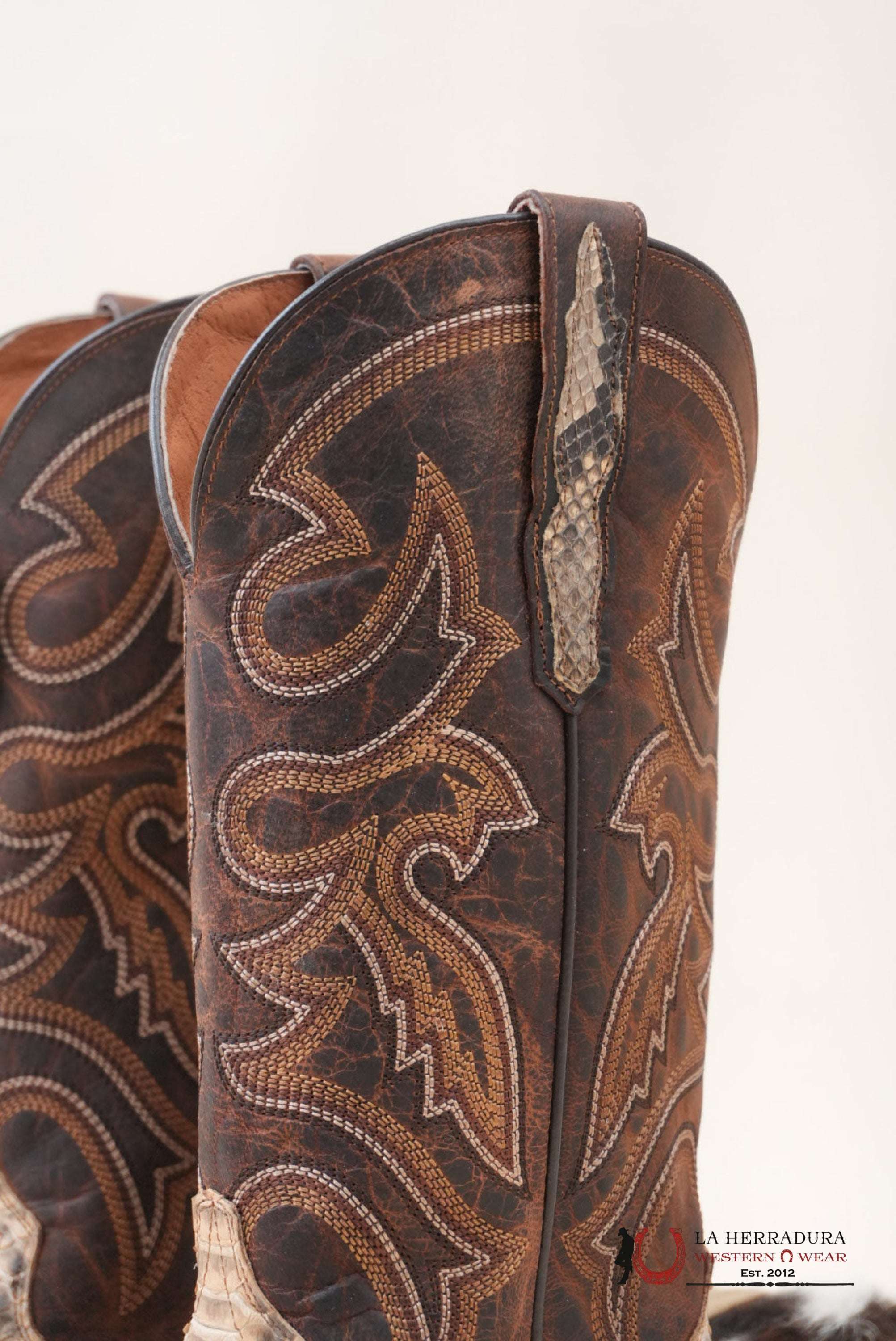 DAN POST SAND/BROWN PYTHON STRURGIS BOOT MENS BOTAS MUJERES
