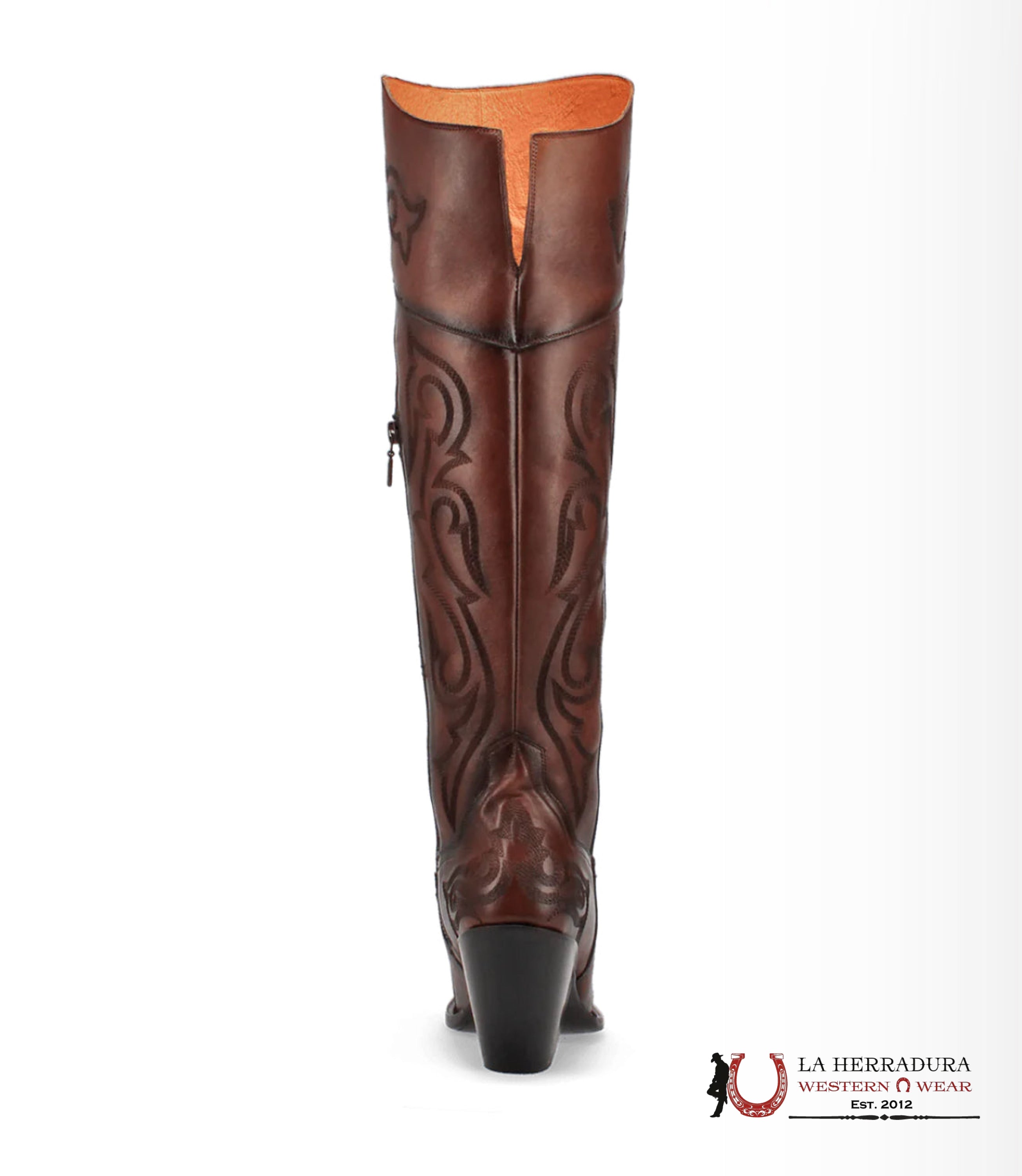 DAN POST SEDUCTRESS CHESTNUT LEATHER SNIP TOE TALL BOOT WOMEN BOTAS MUJERES