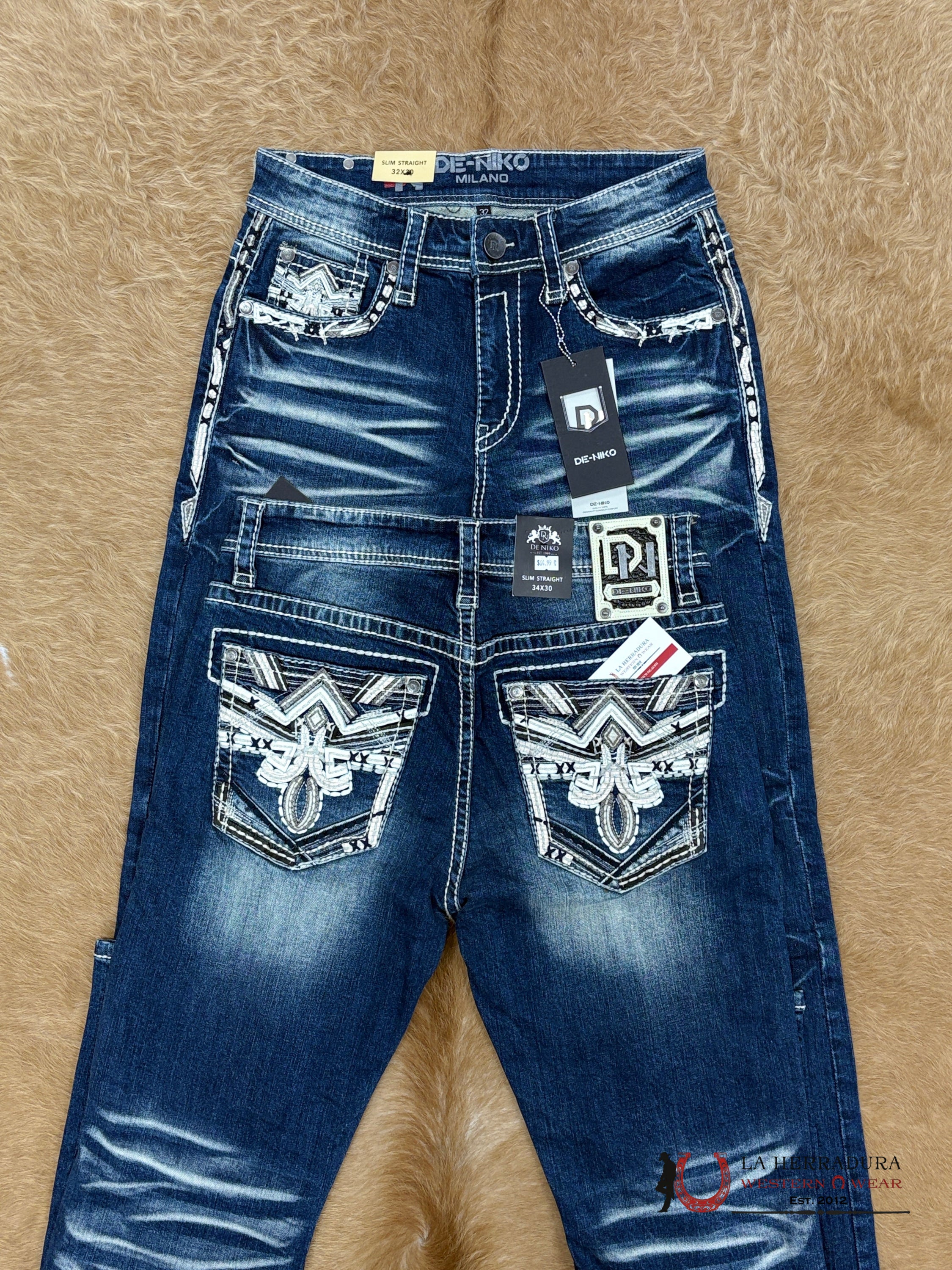 DE NIKO MENS JEAN SLIM STRAIGHT- DN-034 ROPA HOMBRES