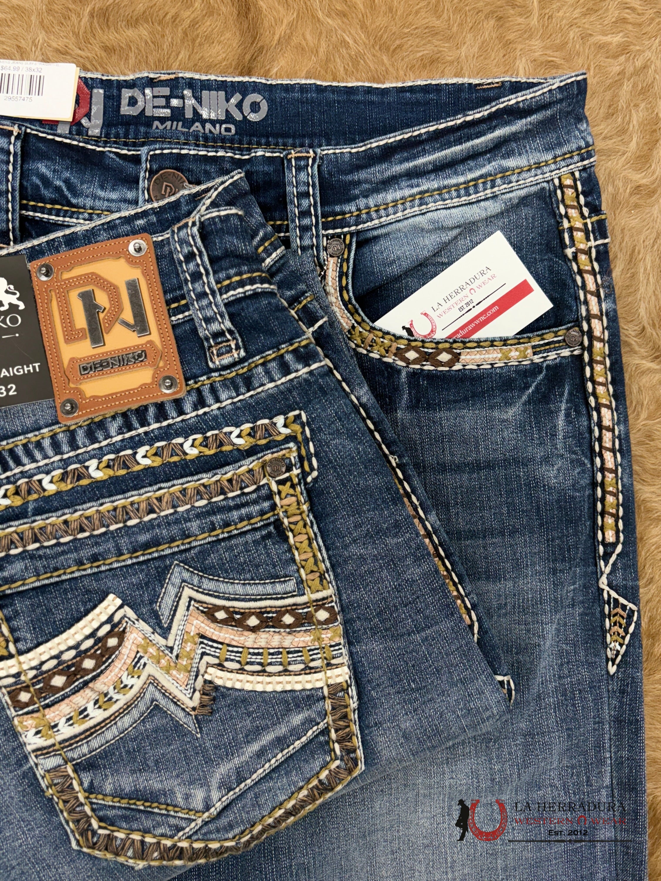 DE NIKO MENS JEANS SLIM STRAIGHT- DN-003 ROPA HOMBRES