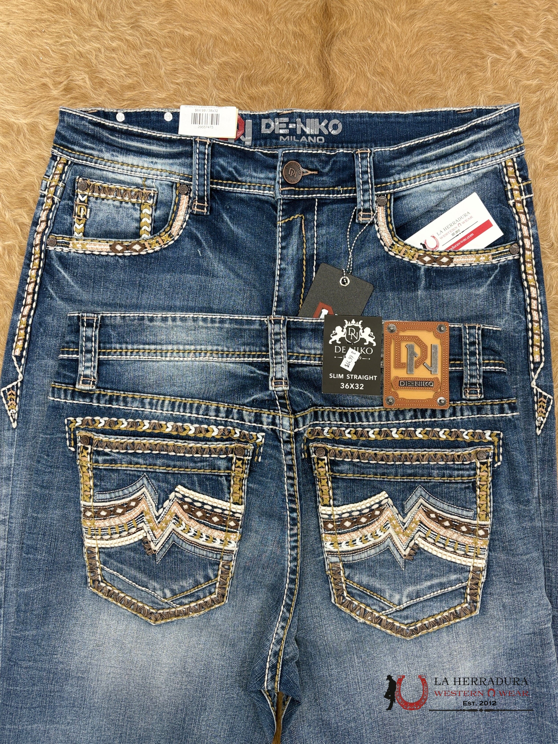 DE NIKO MENS JEANS SLIM STRAIGHT- DN-003 ROPA HOMBRES