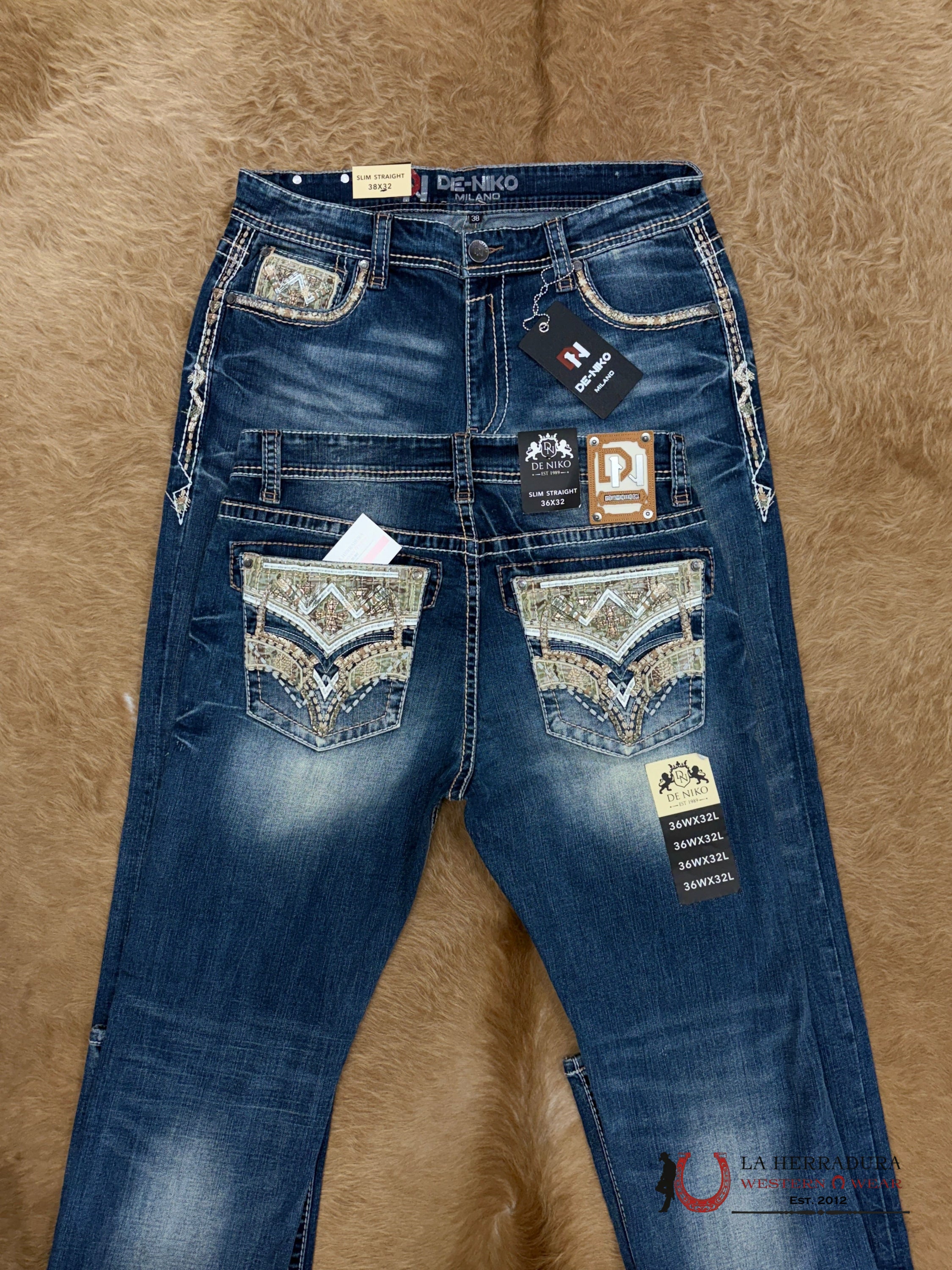 DE NIKO MENS JEANS SLIM STRAIGHT- DN-021 ROPA HOMBRES