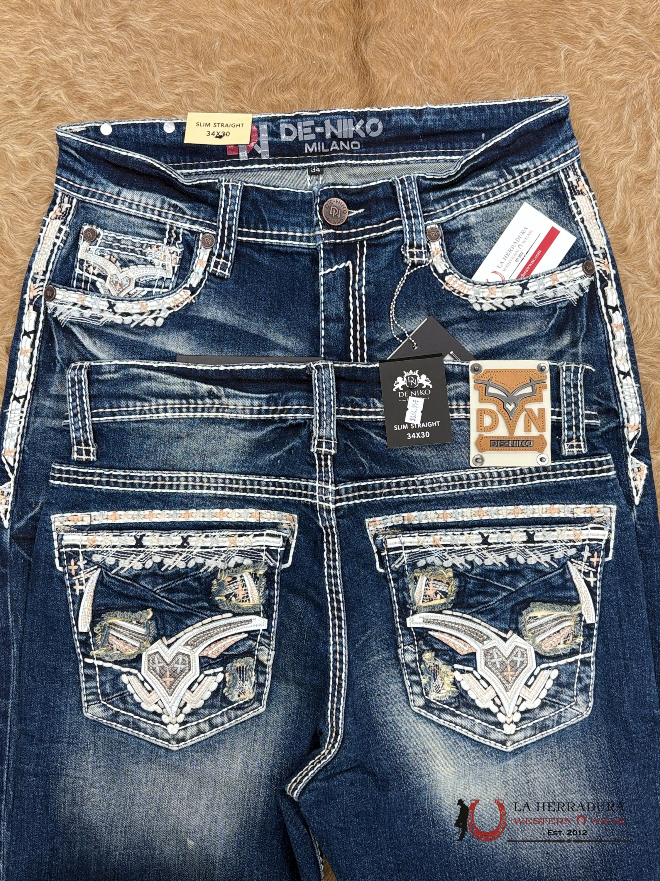 DE NIKO MENS JEANS SLIM STRAIGHT- DN-036 ROPA HOMBRES