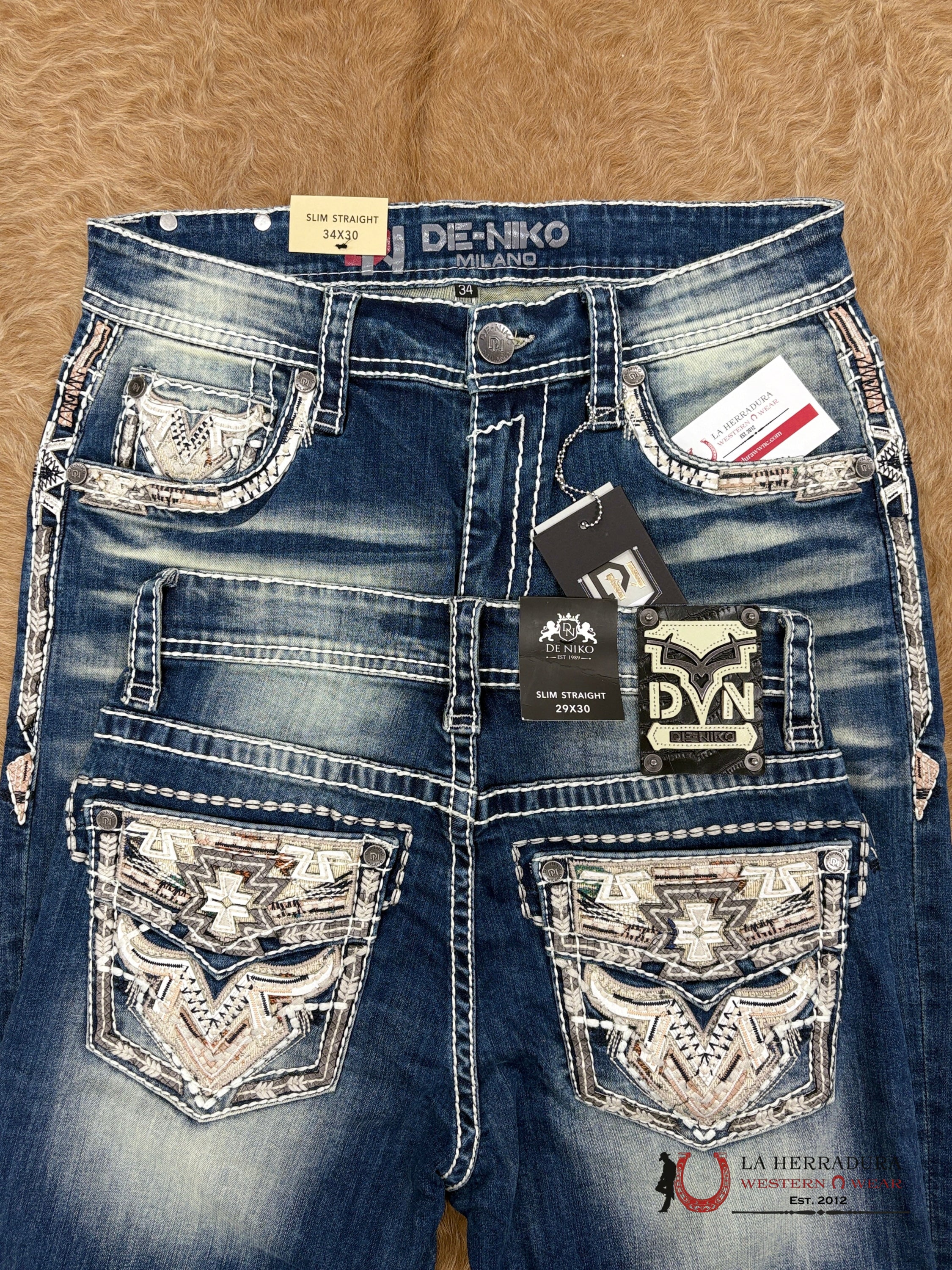 DE NIKO MENS JEANS SLIM STRAIGHT-DN-037 ROPA HOMBRES