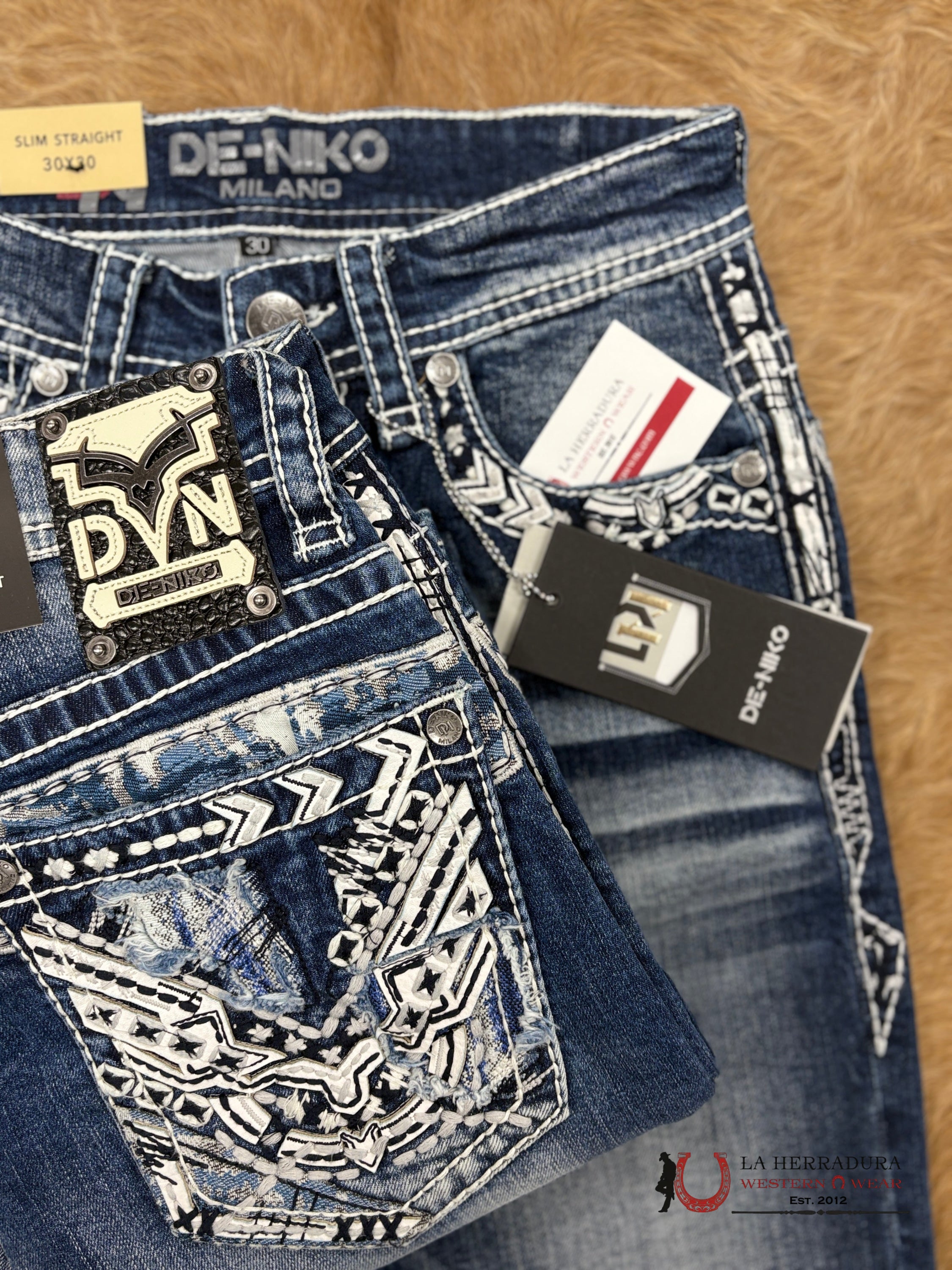 DE NIKO MENS JEANS SLIM STRAIGHT- DN-050 ROPA HOMBRES