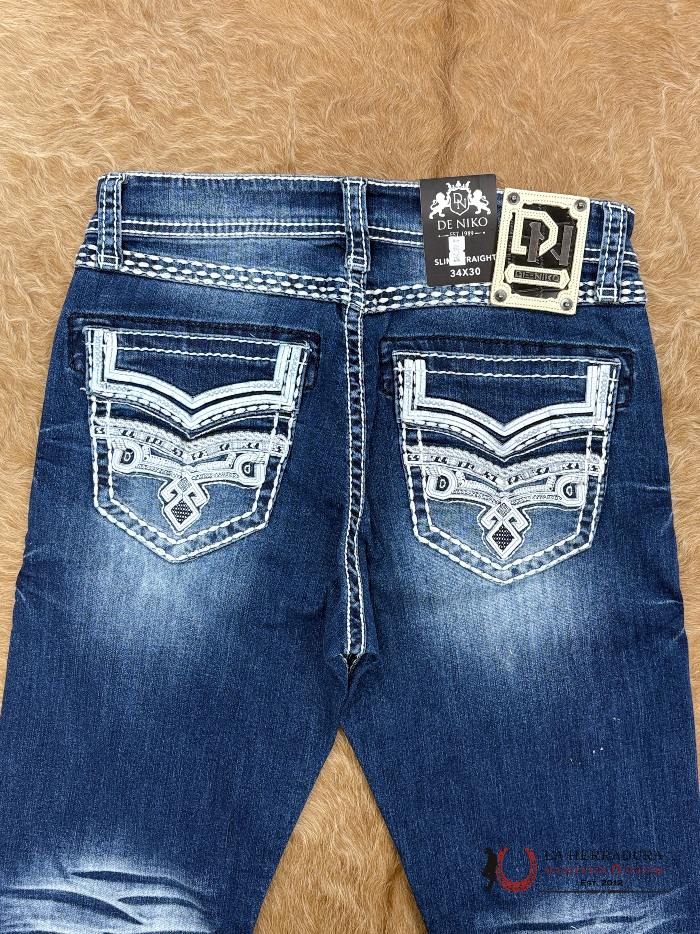 DE NIKO MENS JEANS SLIM STRAIGHT- DN-801 ROPA HOMBRES