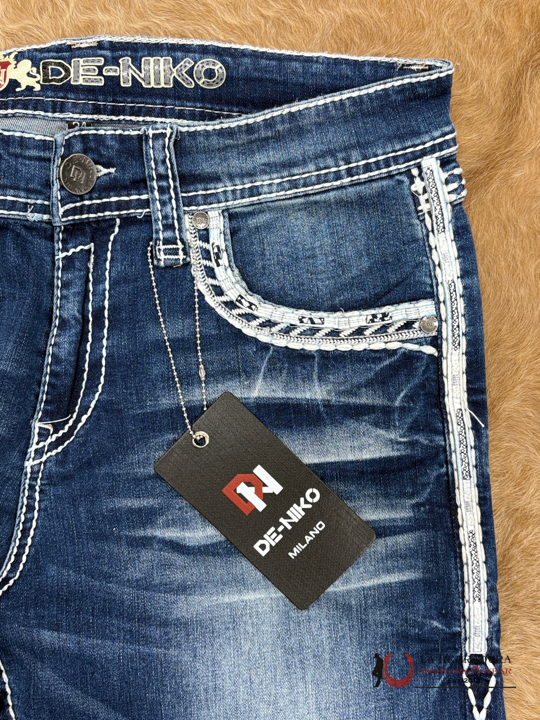 DE NIKO MENS JEANS SLIM STRAIGHT- DN-801 ROPA HOMBRES