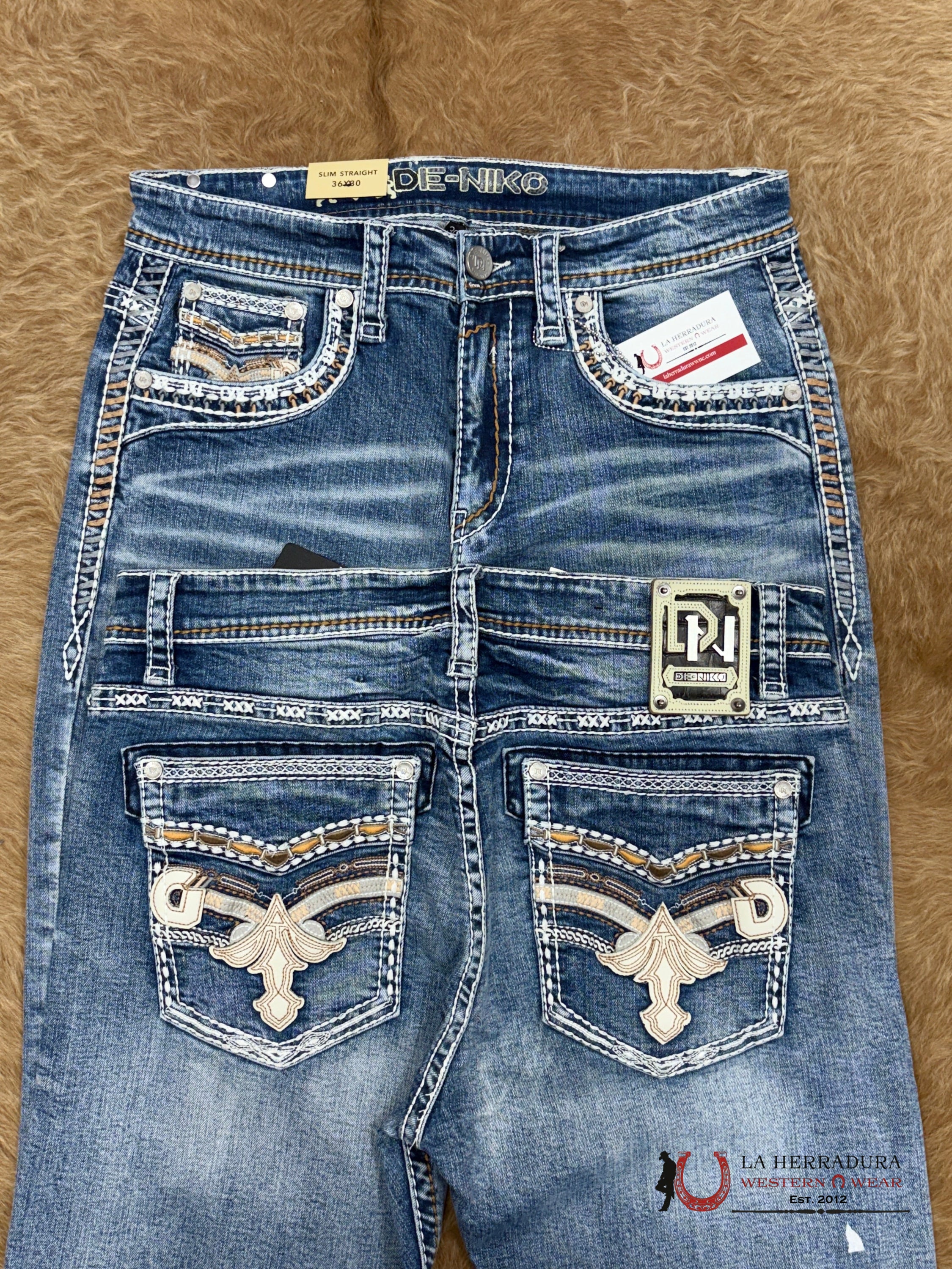 DE NIKO MENS JEANS SLIM STRAIGHT- DN-811 ROPA HOMBRES